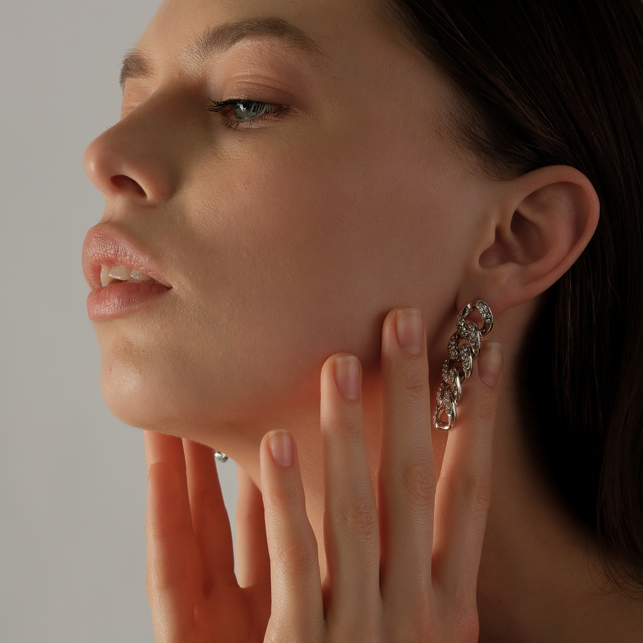 Crystal Chain Earrings