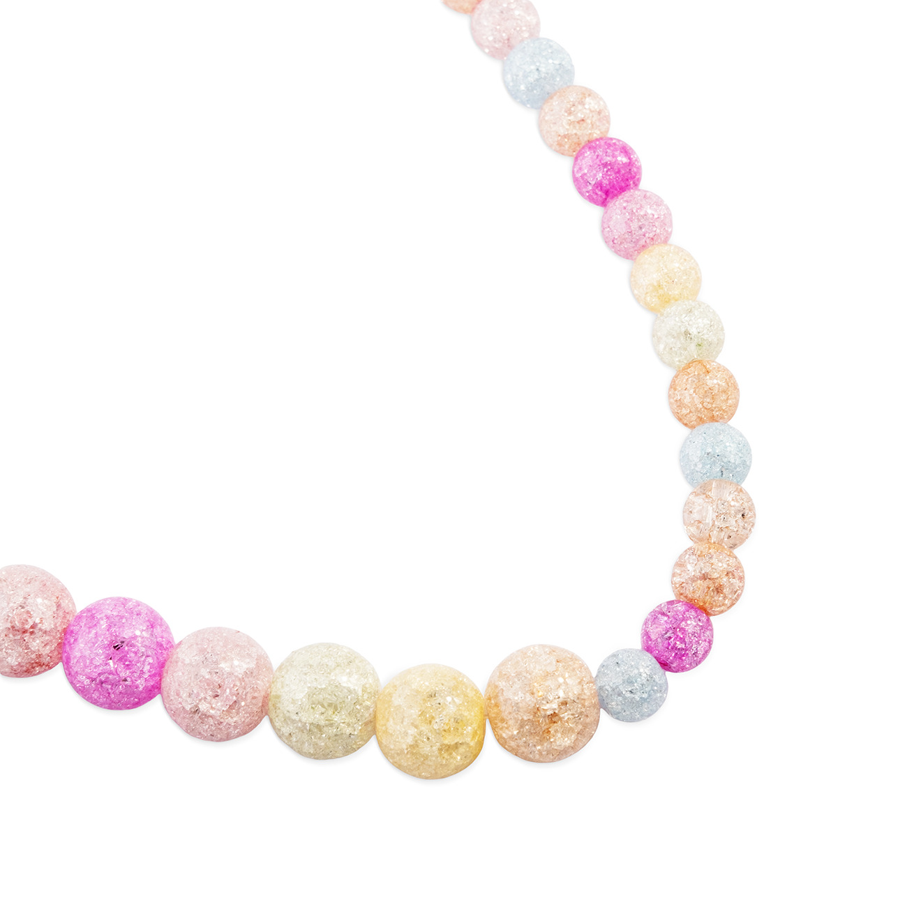 Necklace made of multicolored sugar quartz