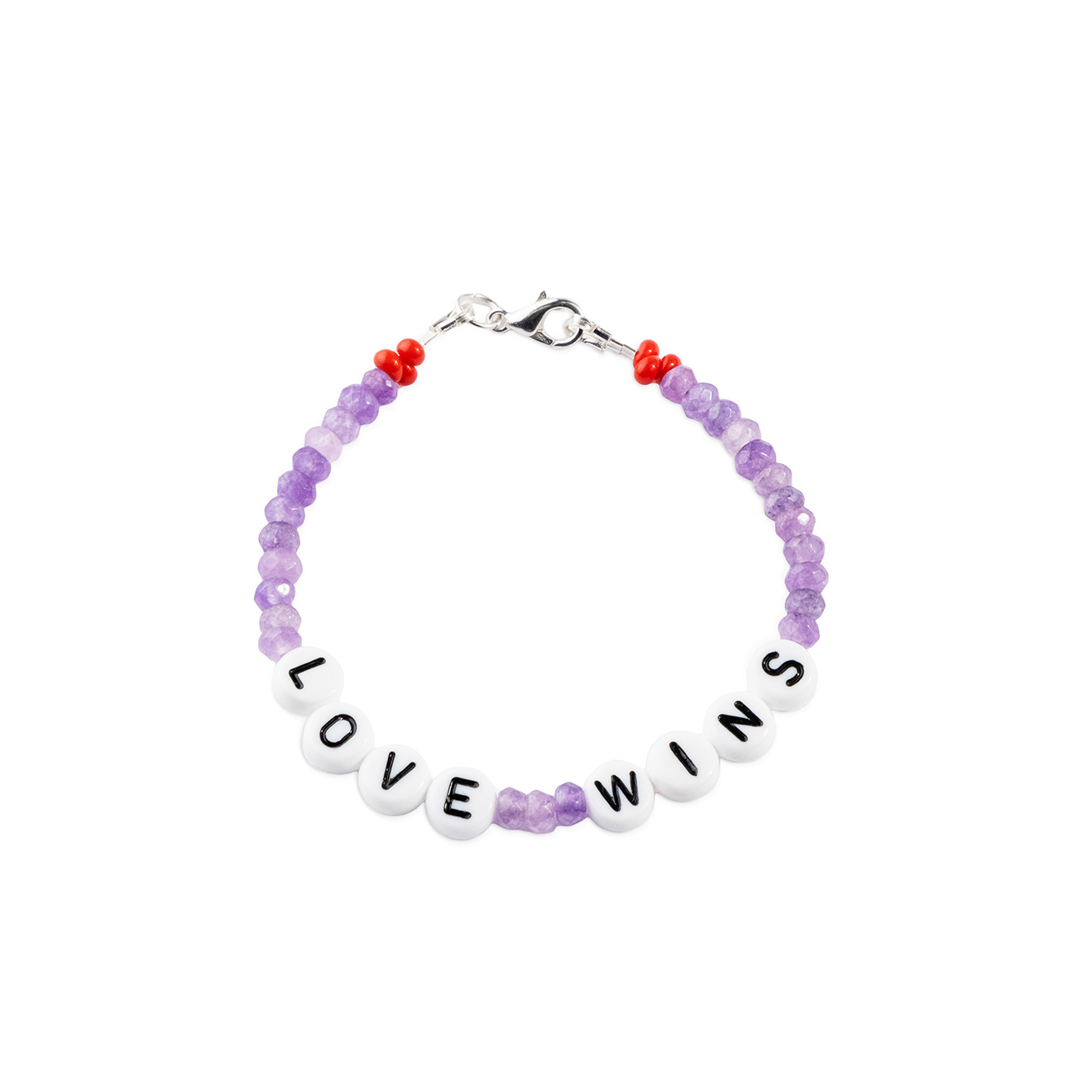 Браслет Love wins с аметистами