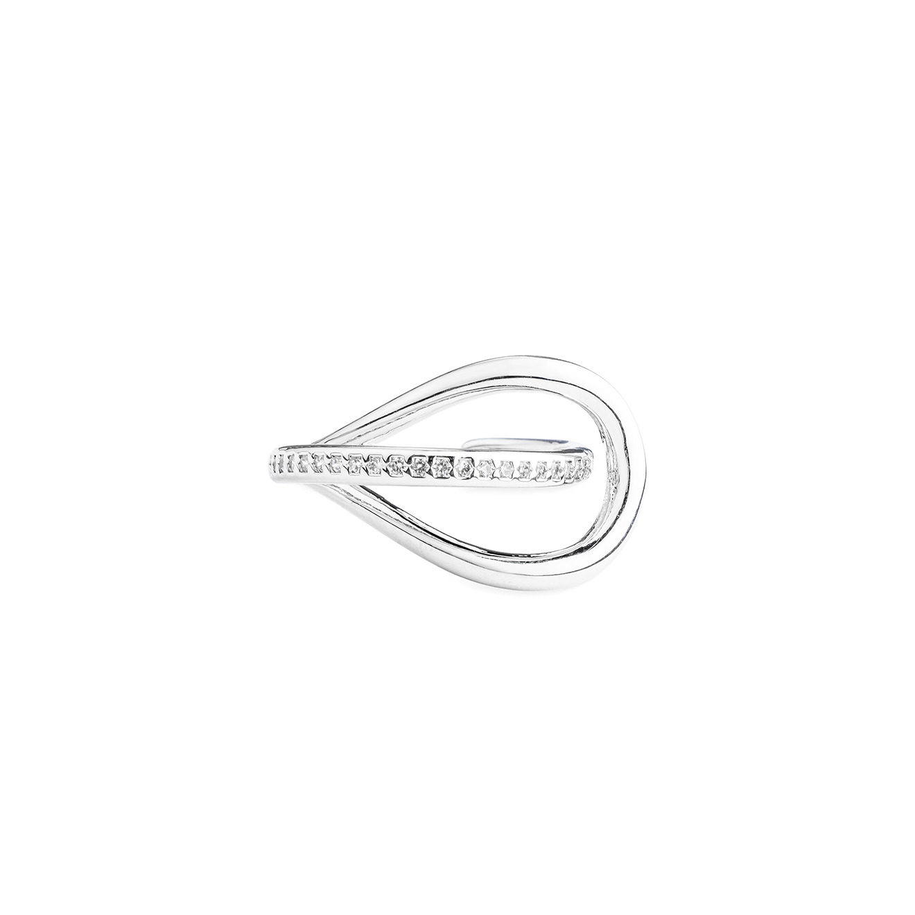 crossed ring with crystals