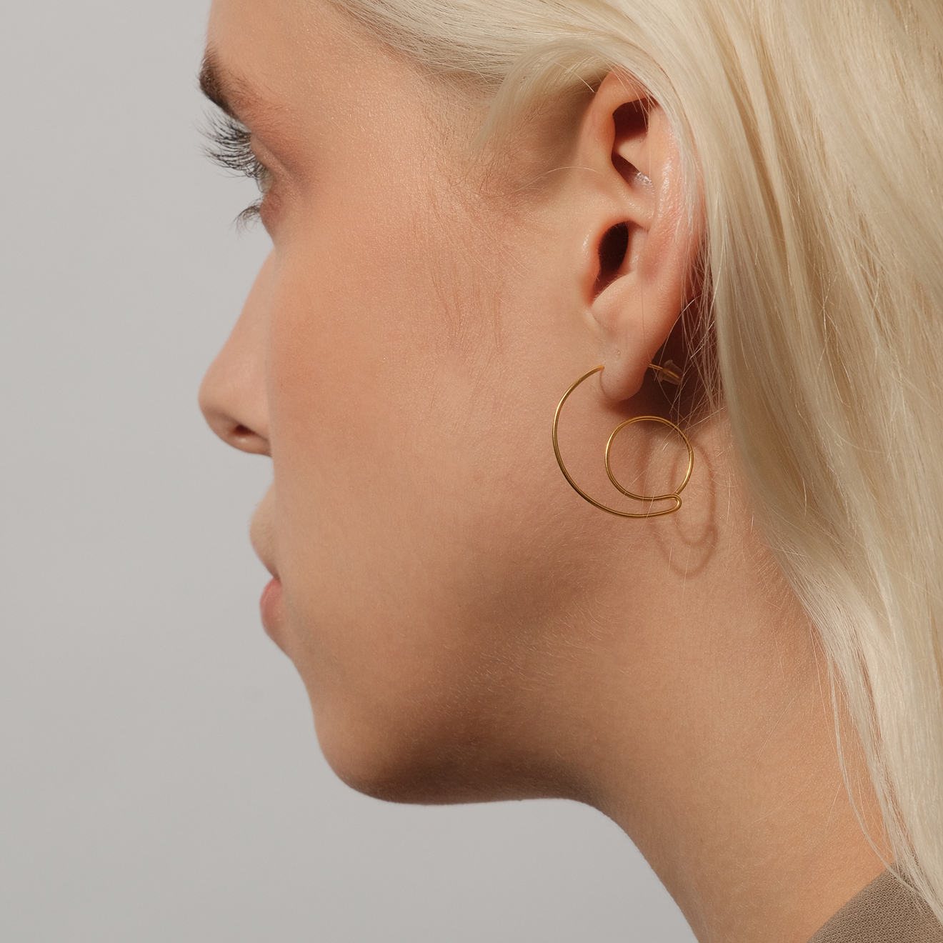 Gold-plated earrings