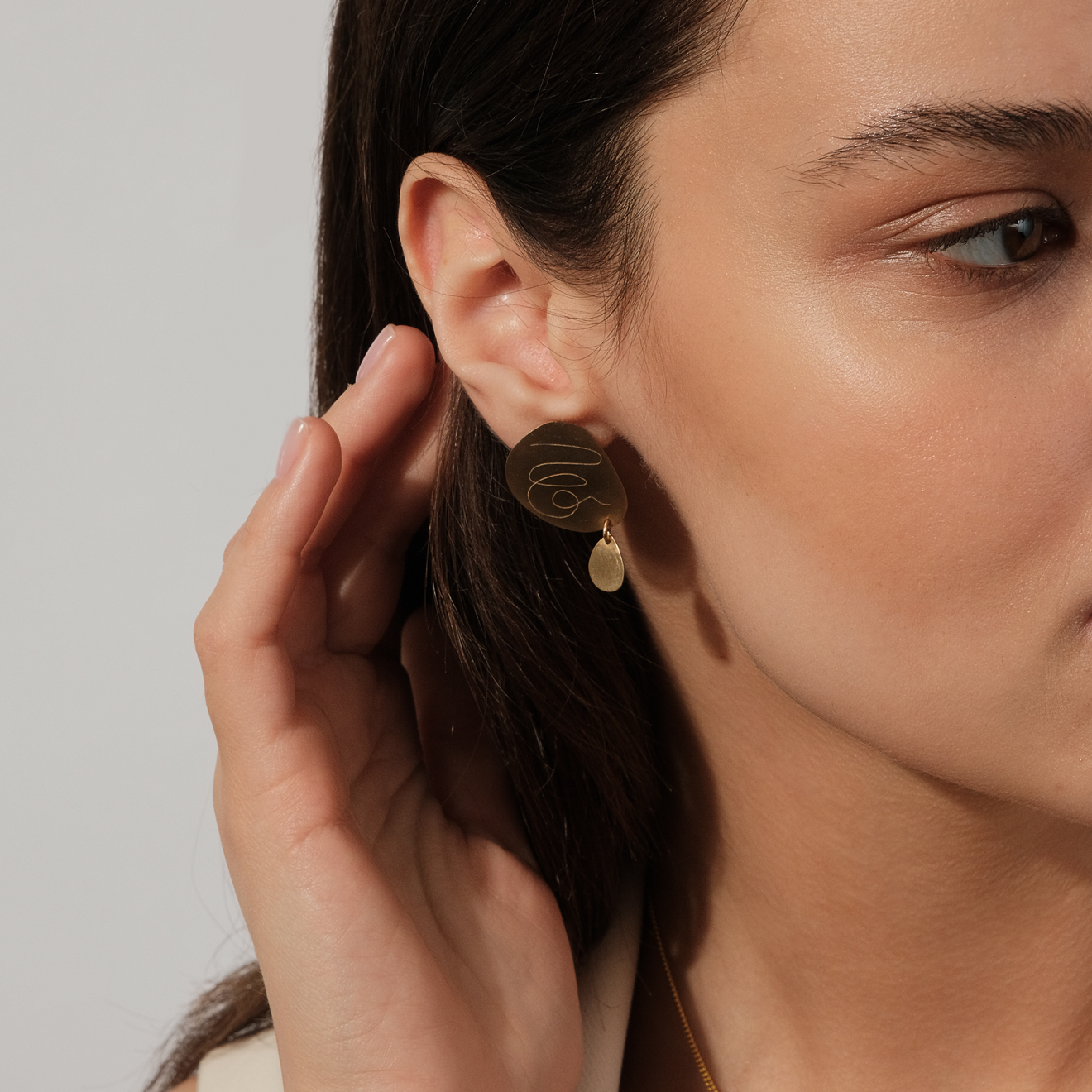 Gold-plated earrings