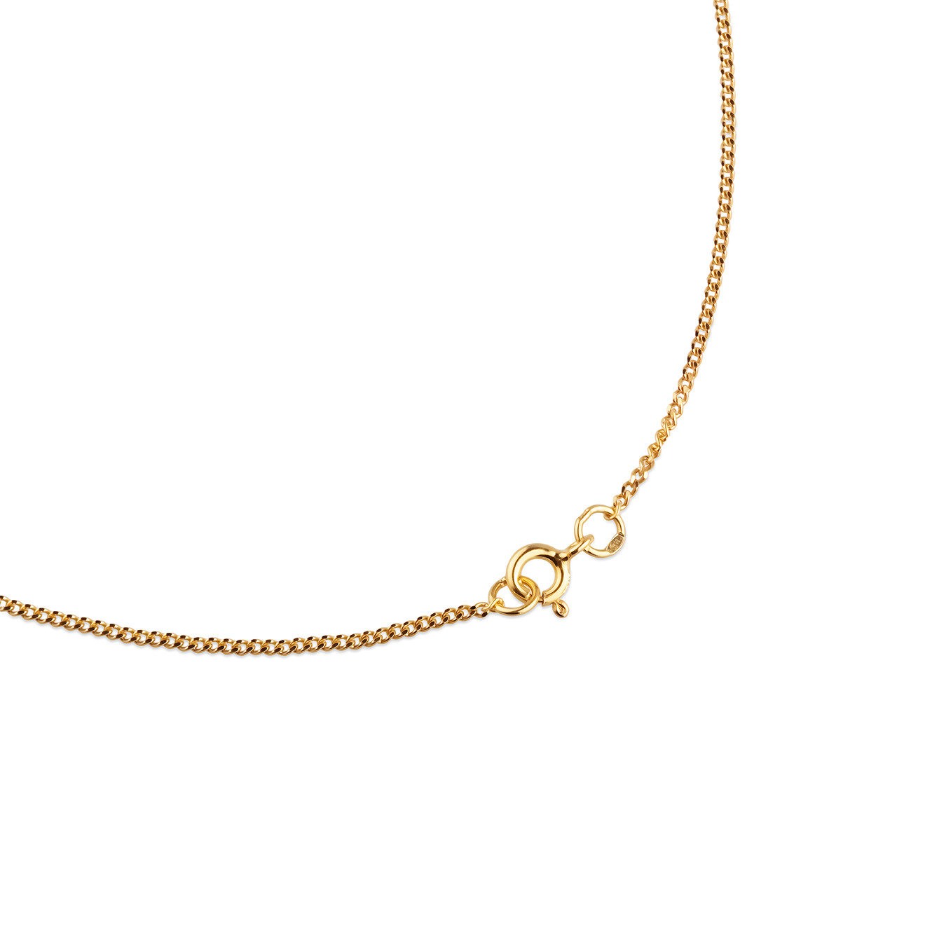 Gold-plated necklace with a pendant with profiles