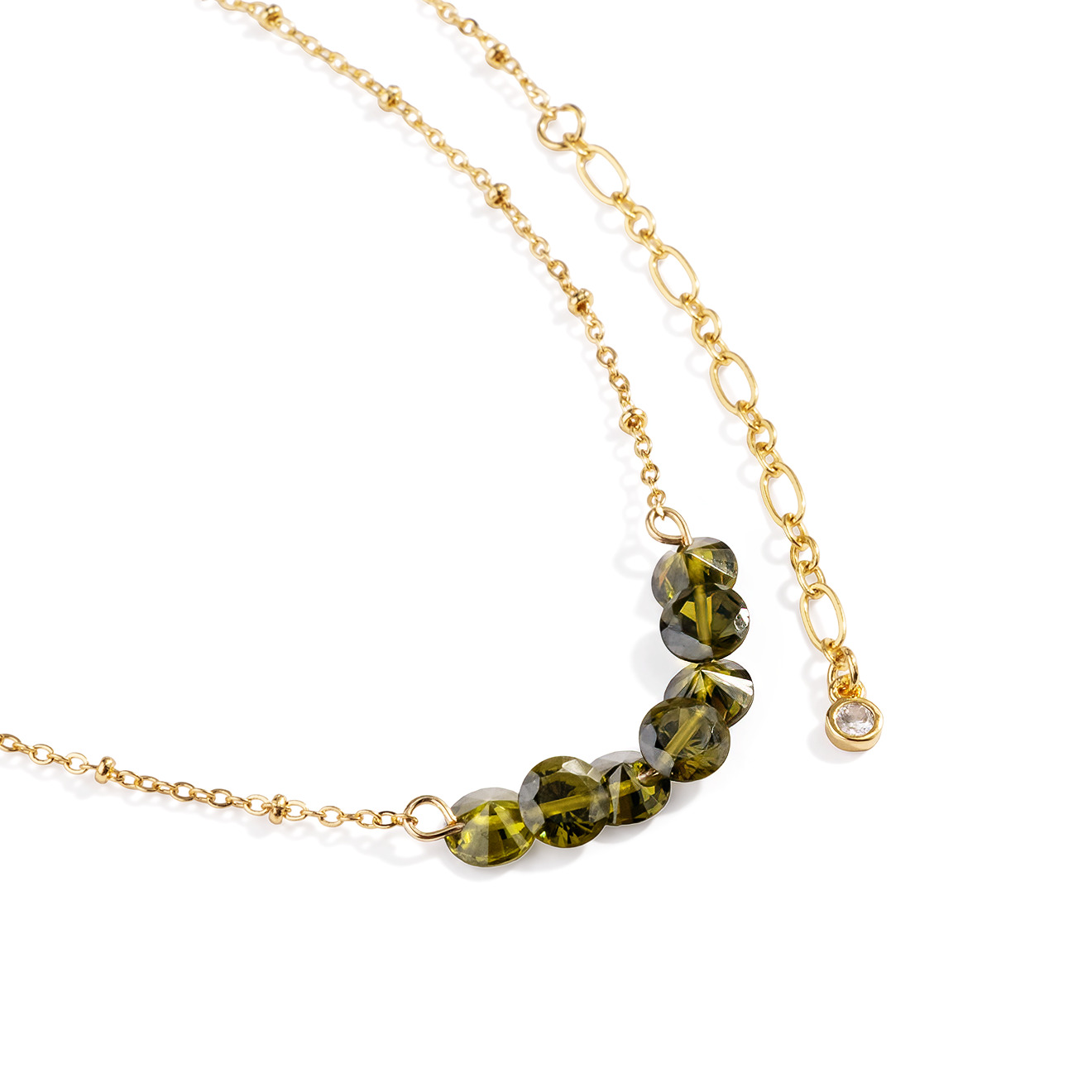 GRASS necklace with cubic zirconia