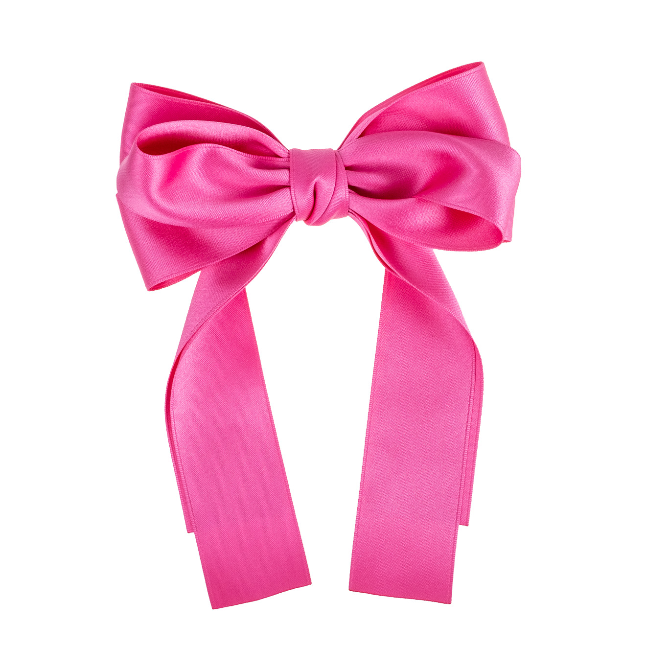 Bright pink bow hairpin