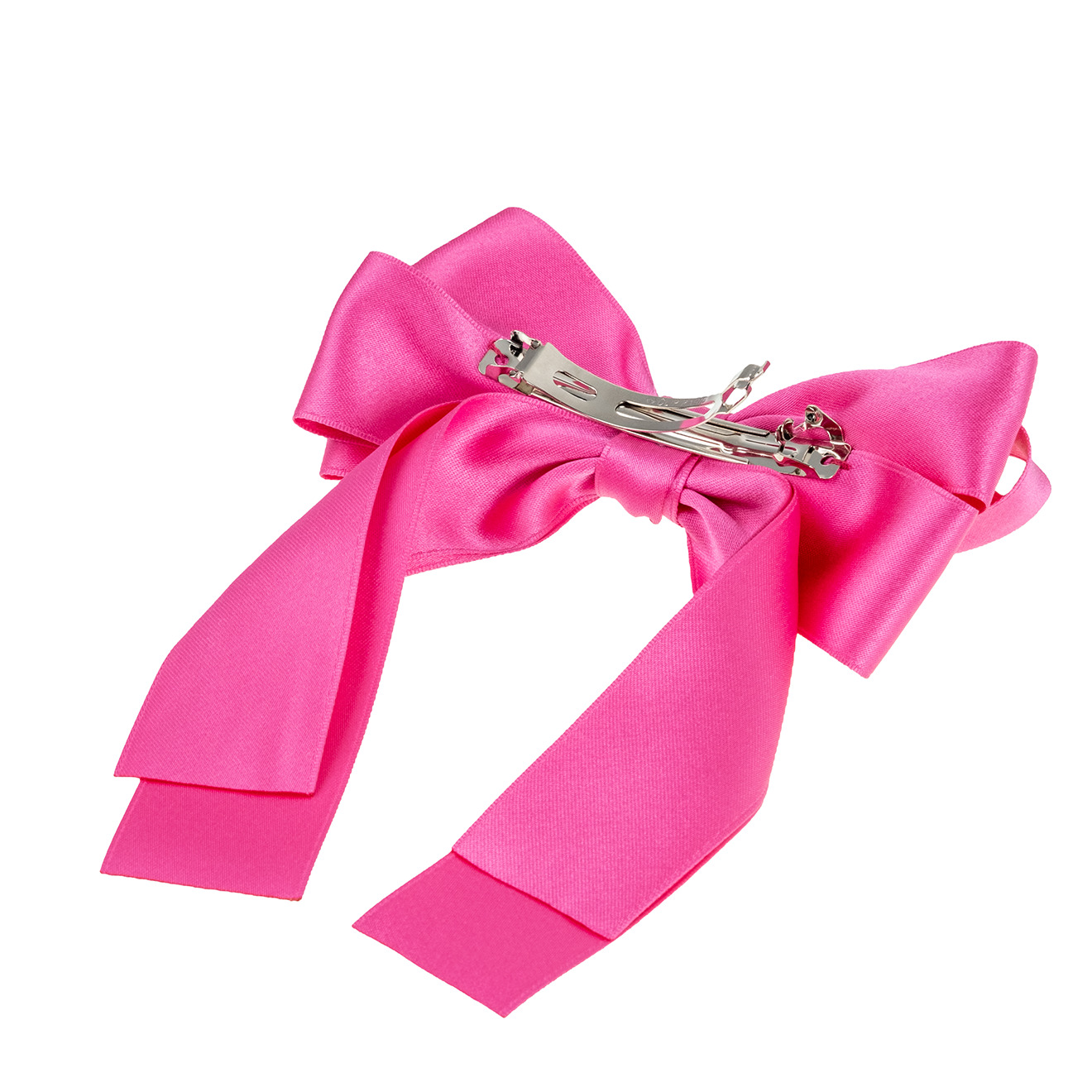 Bright pink bow hairpin