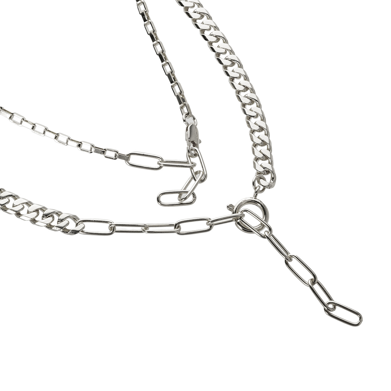 Necklace with baroque pearls and a red heart