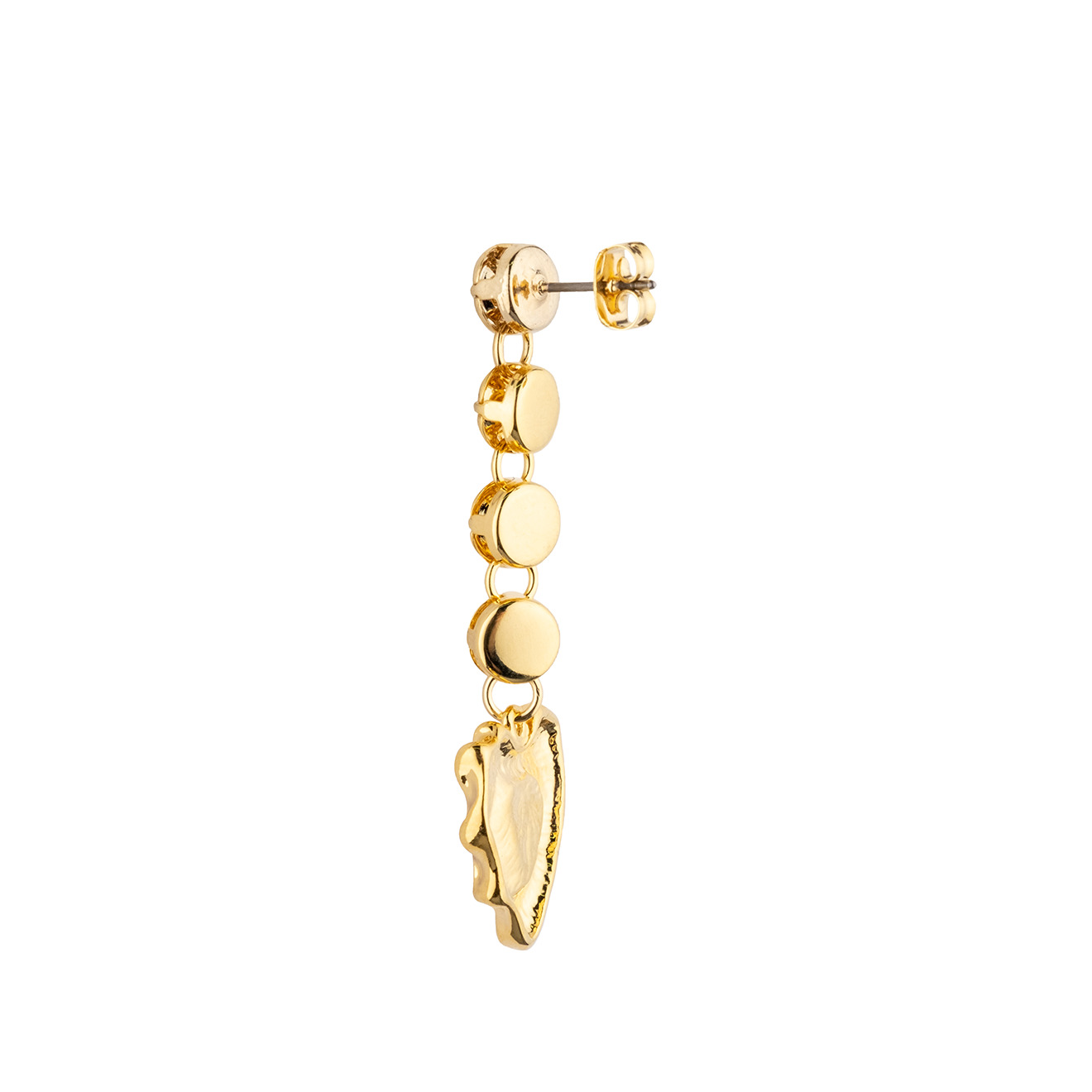 earrings with a red heart