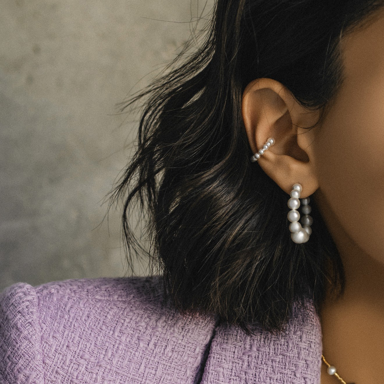 Кафф с жемчугом Swarovski Cuff S