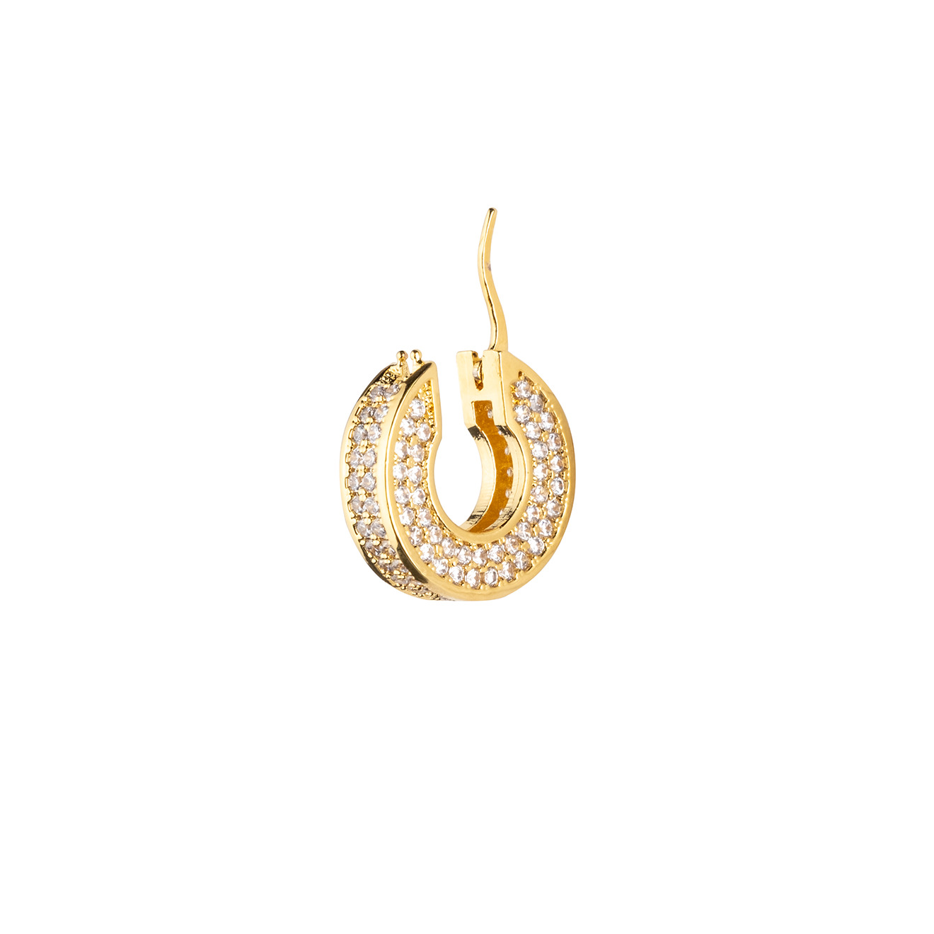 ring earrings with crystals