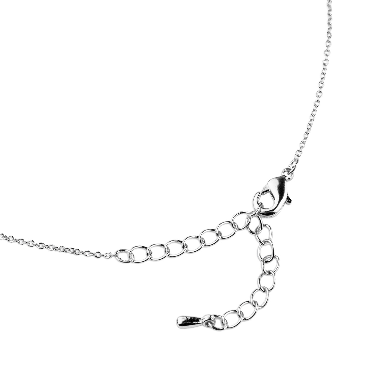 pendant with the letter M made of colored crystals