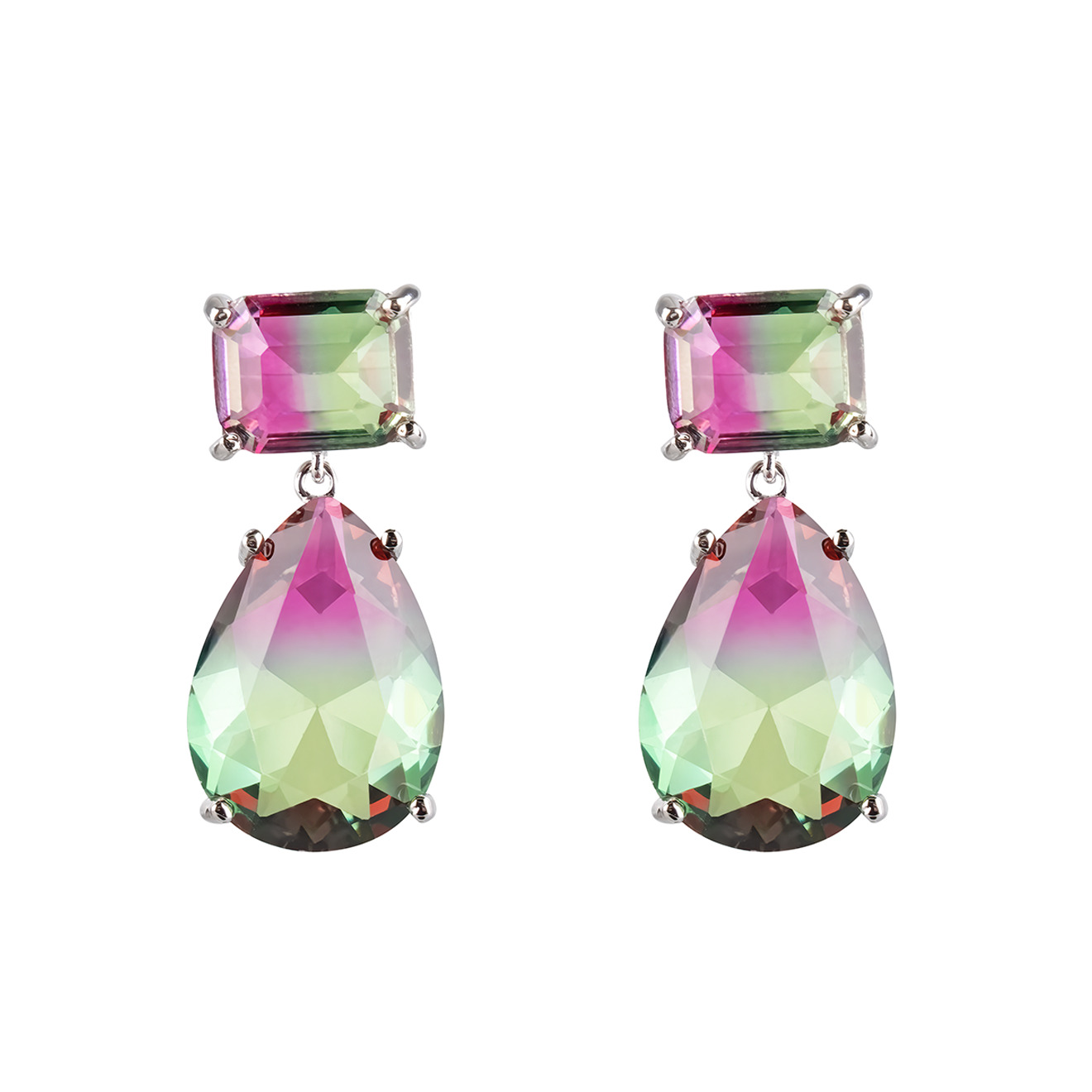 earrings with chameleon crystals