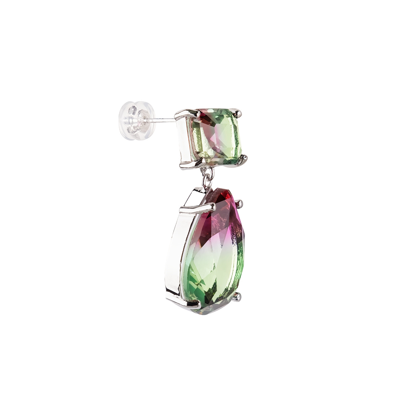 earrings with chameleon crystals