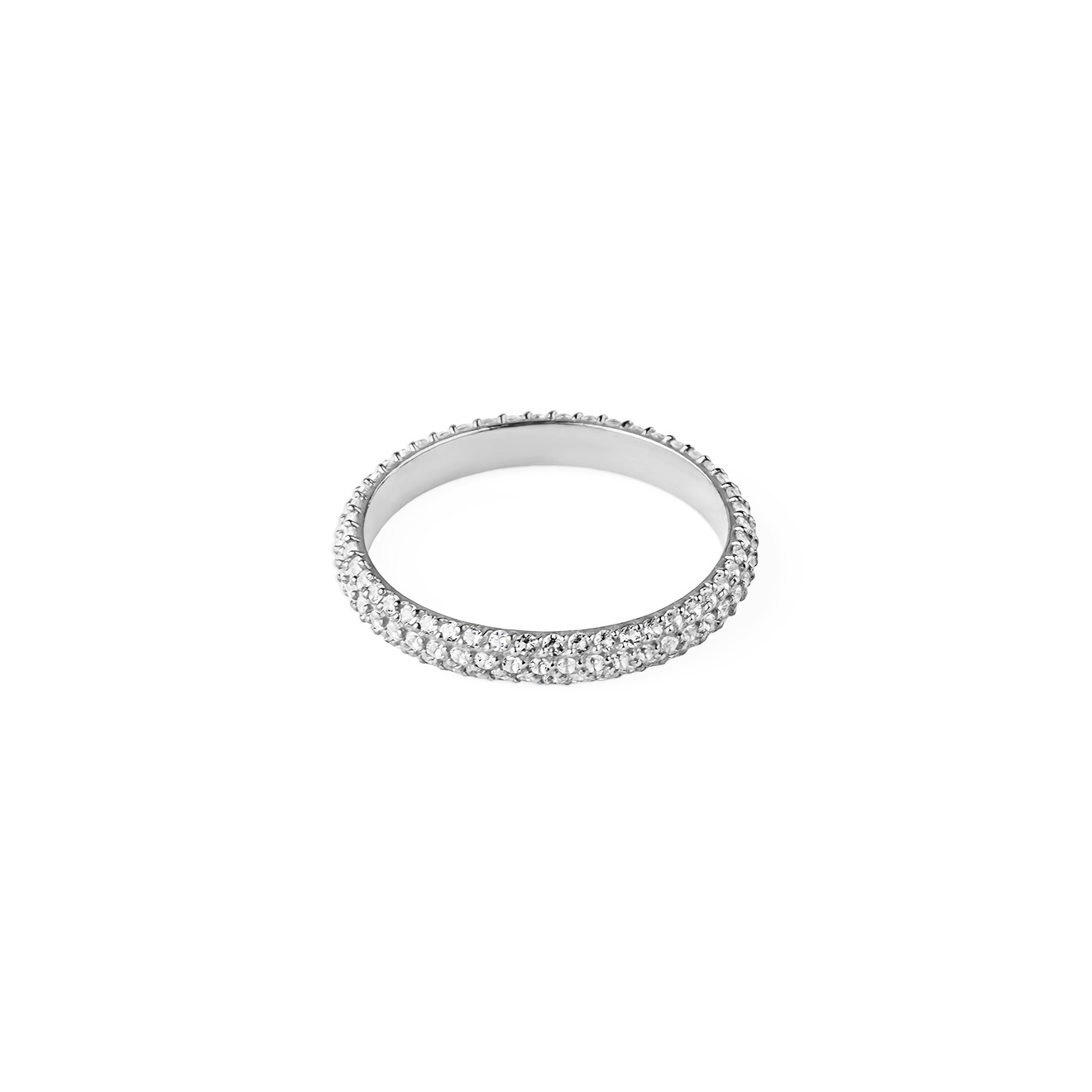 Secrets Кольцо из серебра с россыпью белых топазов secrets позолоченное кольцо с россыпью белых топазов