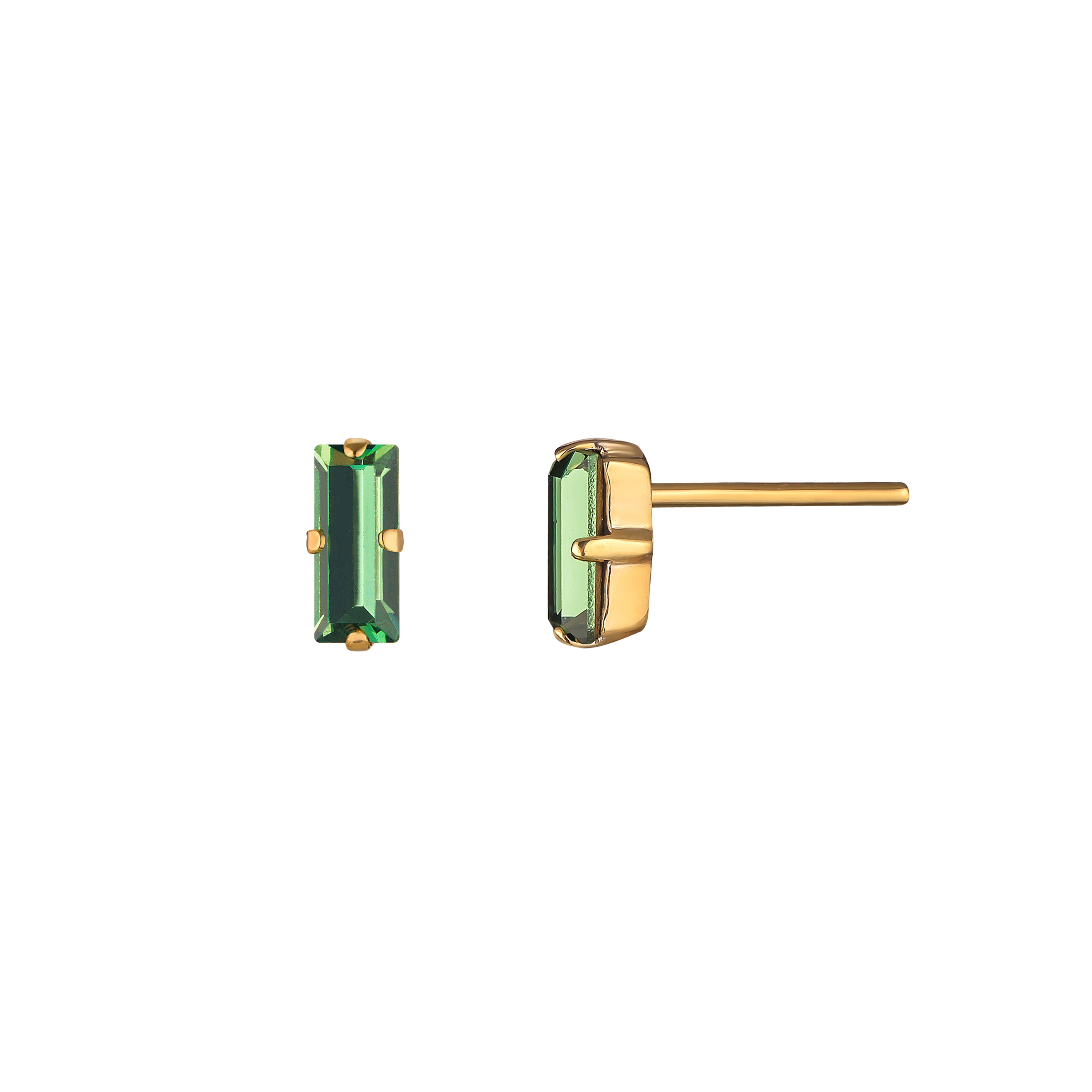gold-plated mountain earring studs