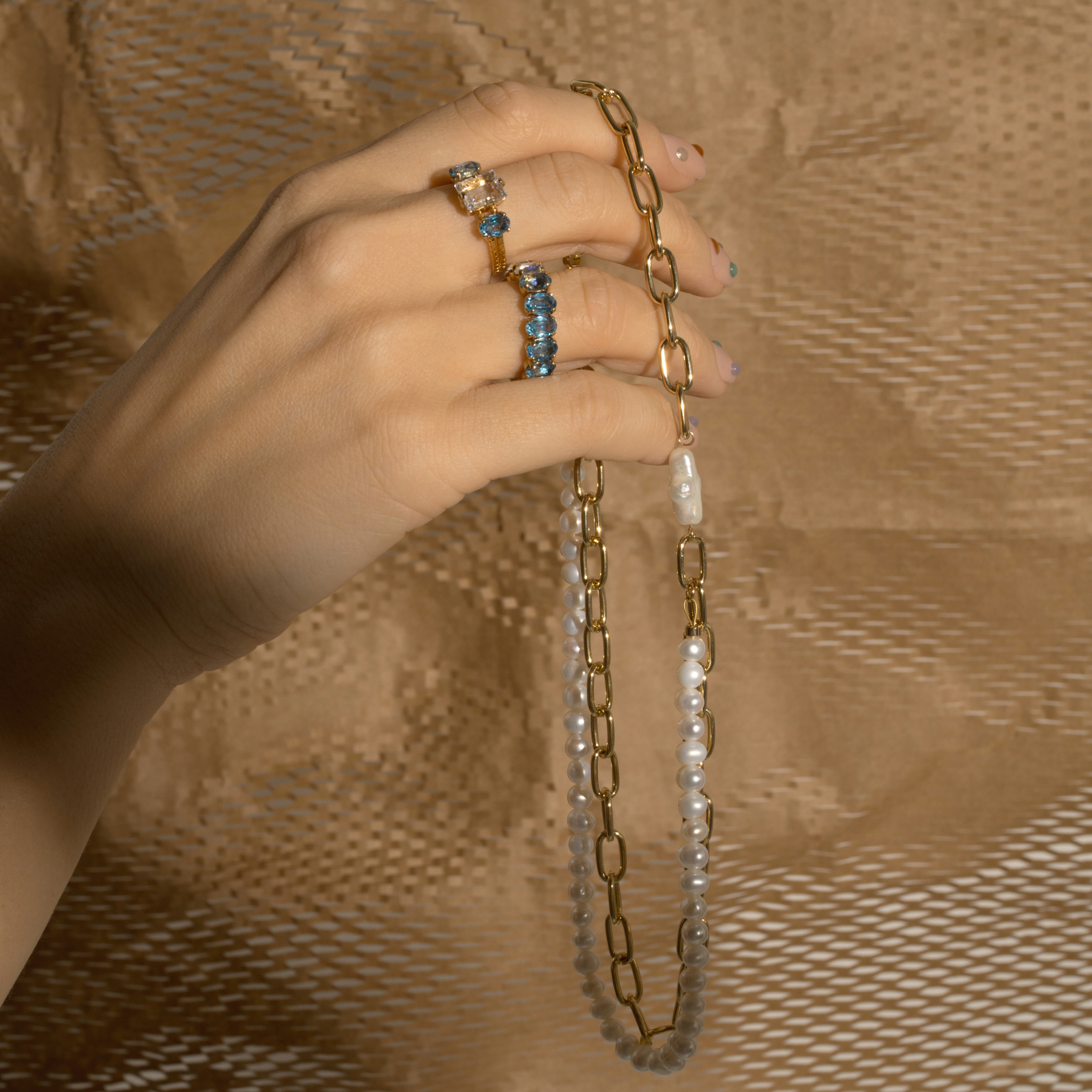 Кольцо Ocean с кристаллами Swarovski