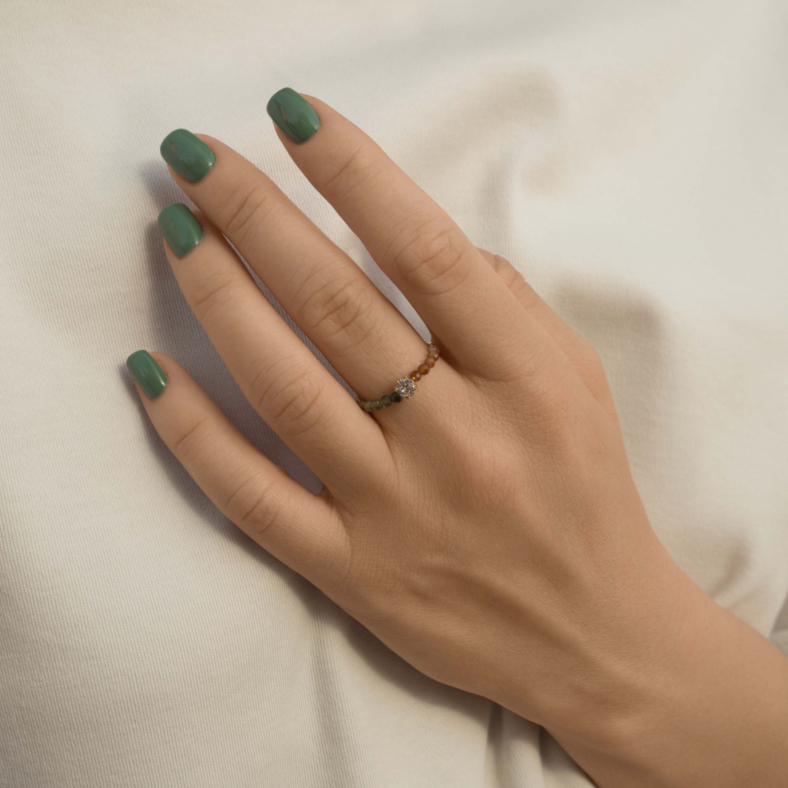 Позолоченное кольцо Turmalin ring с кристаллами Swarovski