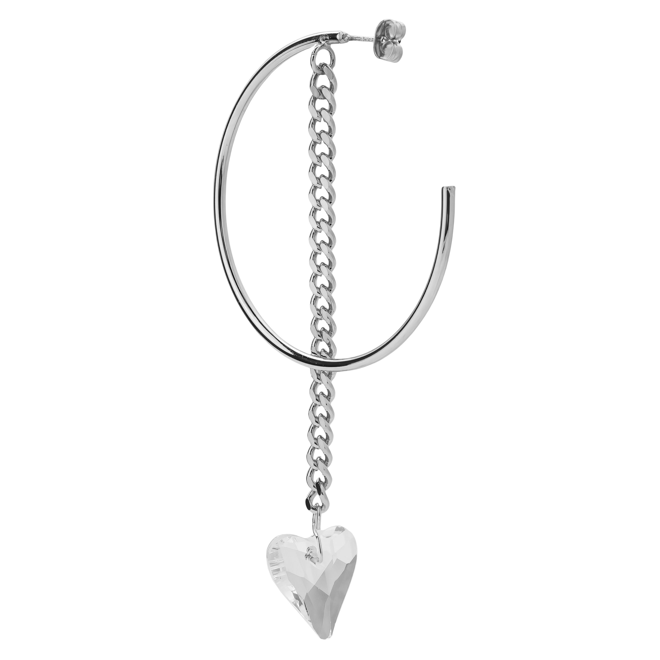ring earrings with a chain