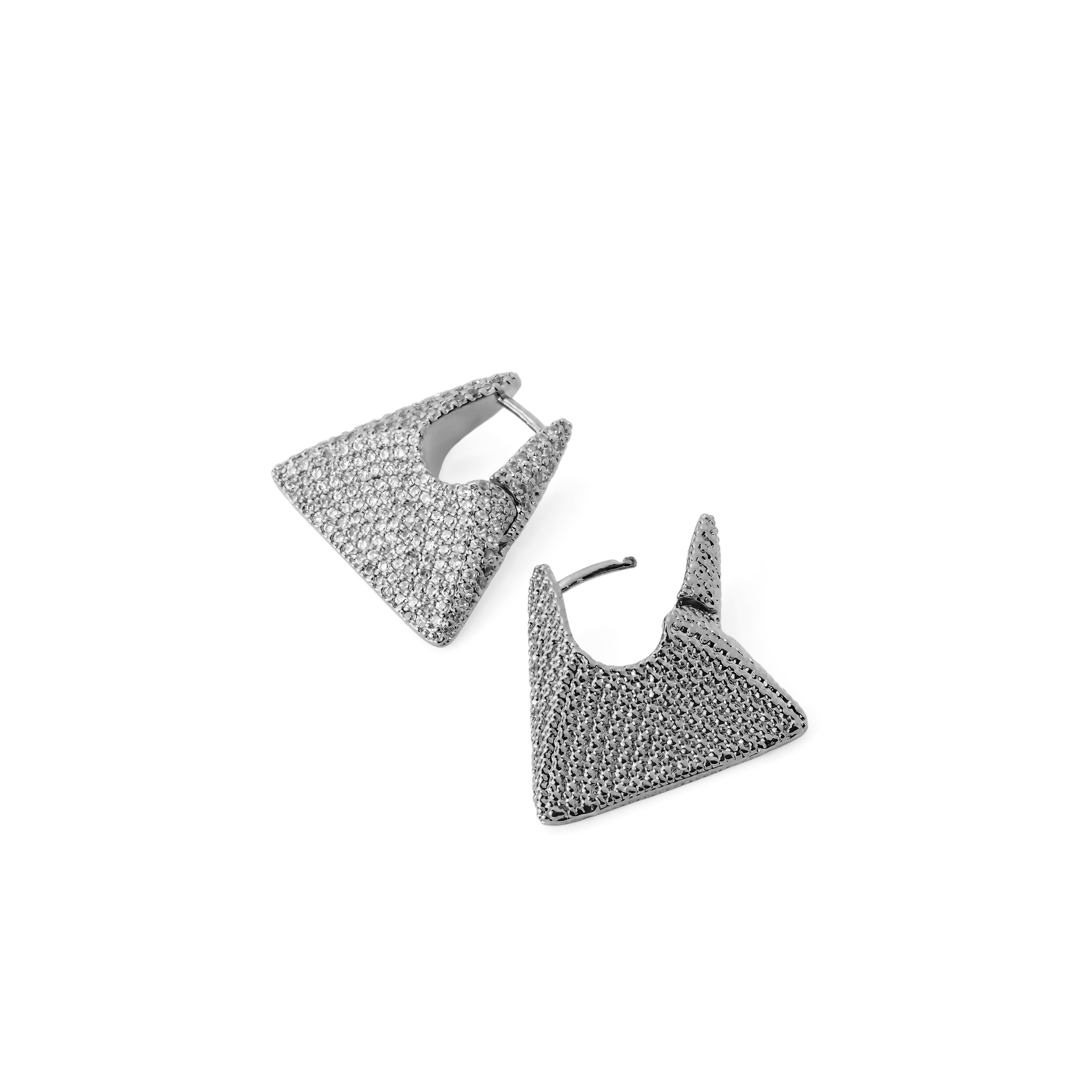 trapeze earrings with crystals