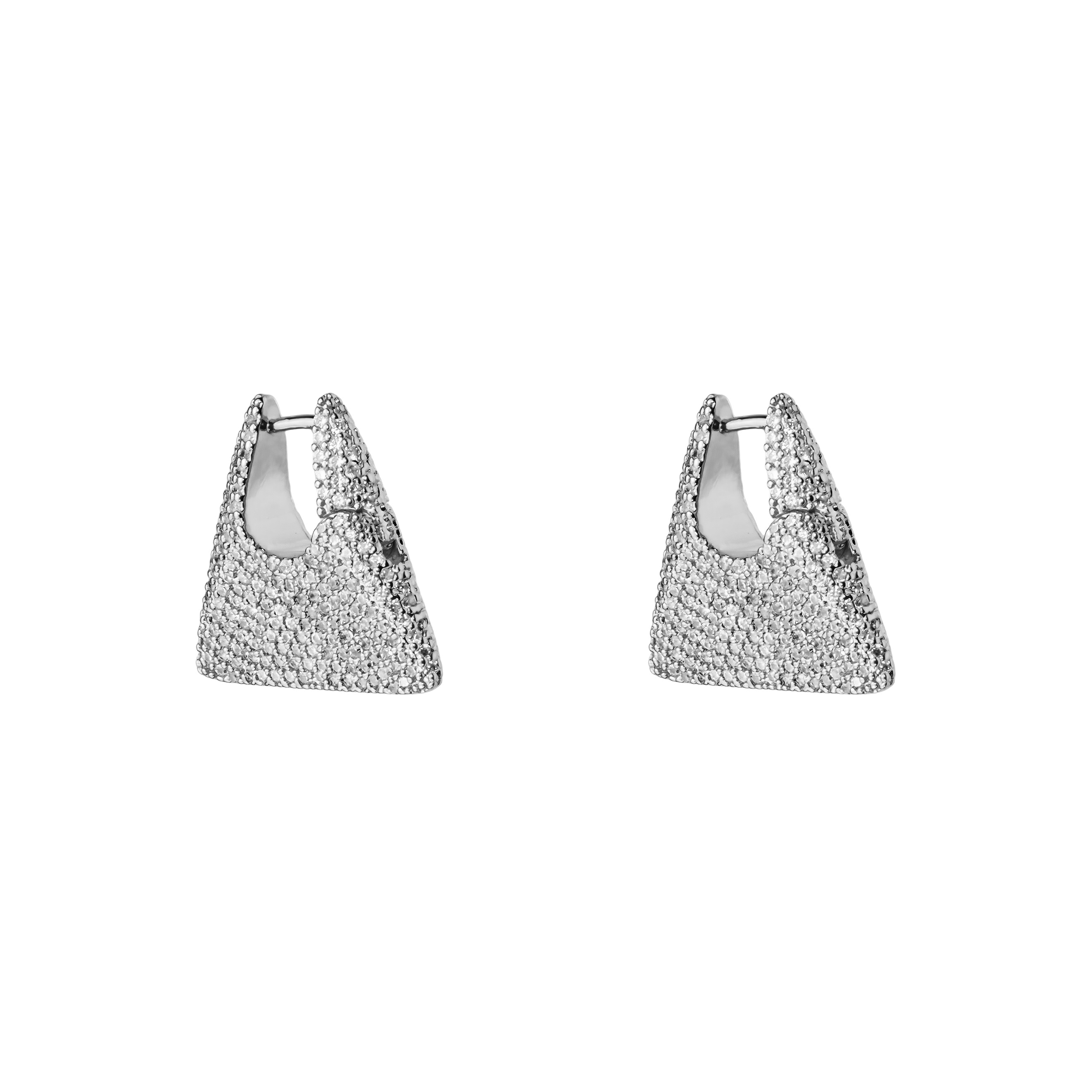 trapeze earrings with crystals