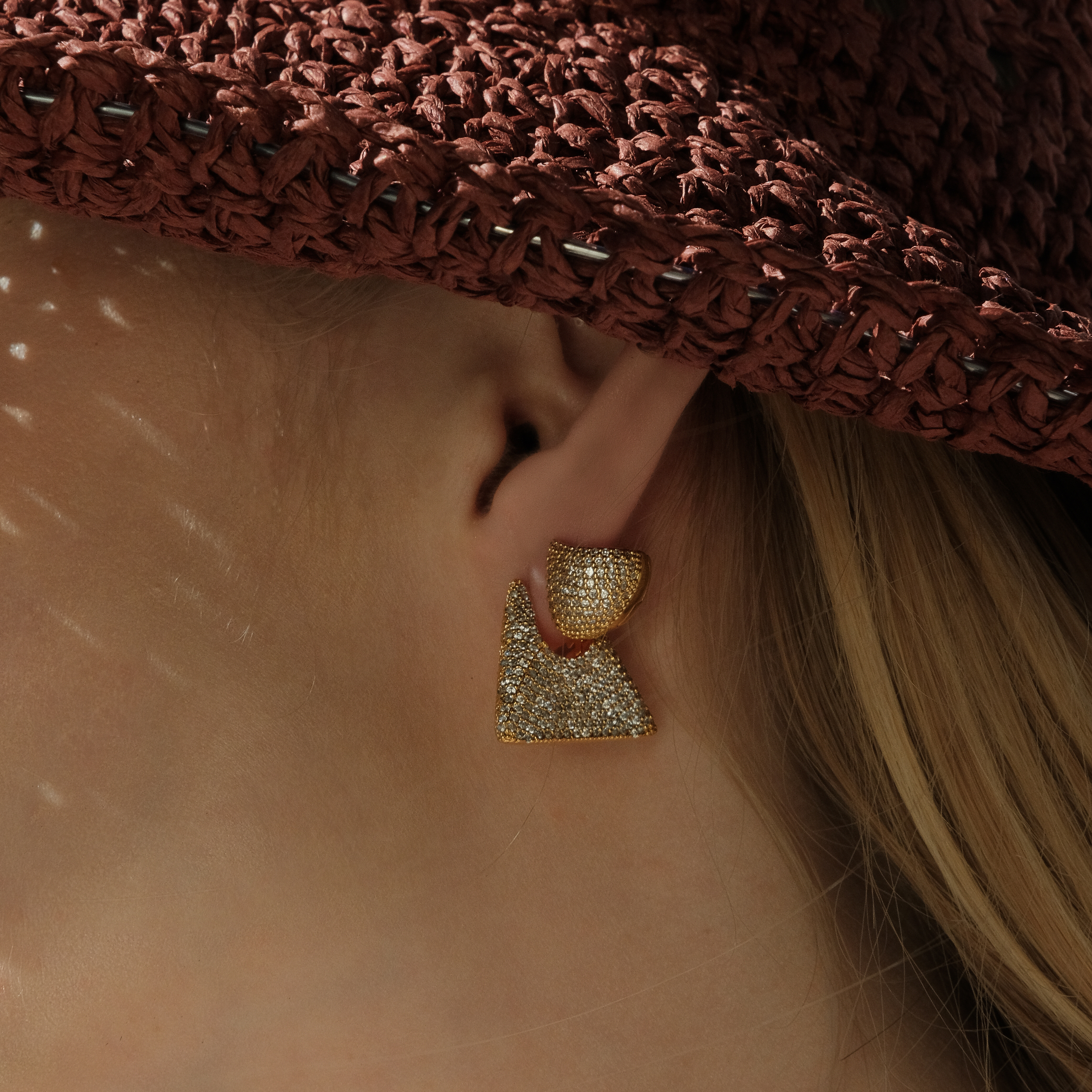 drop earrings with crystals