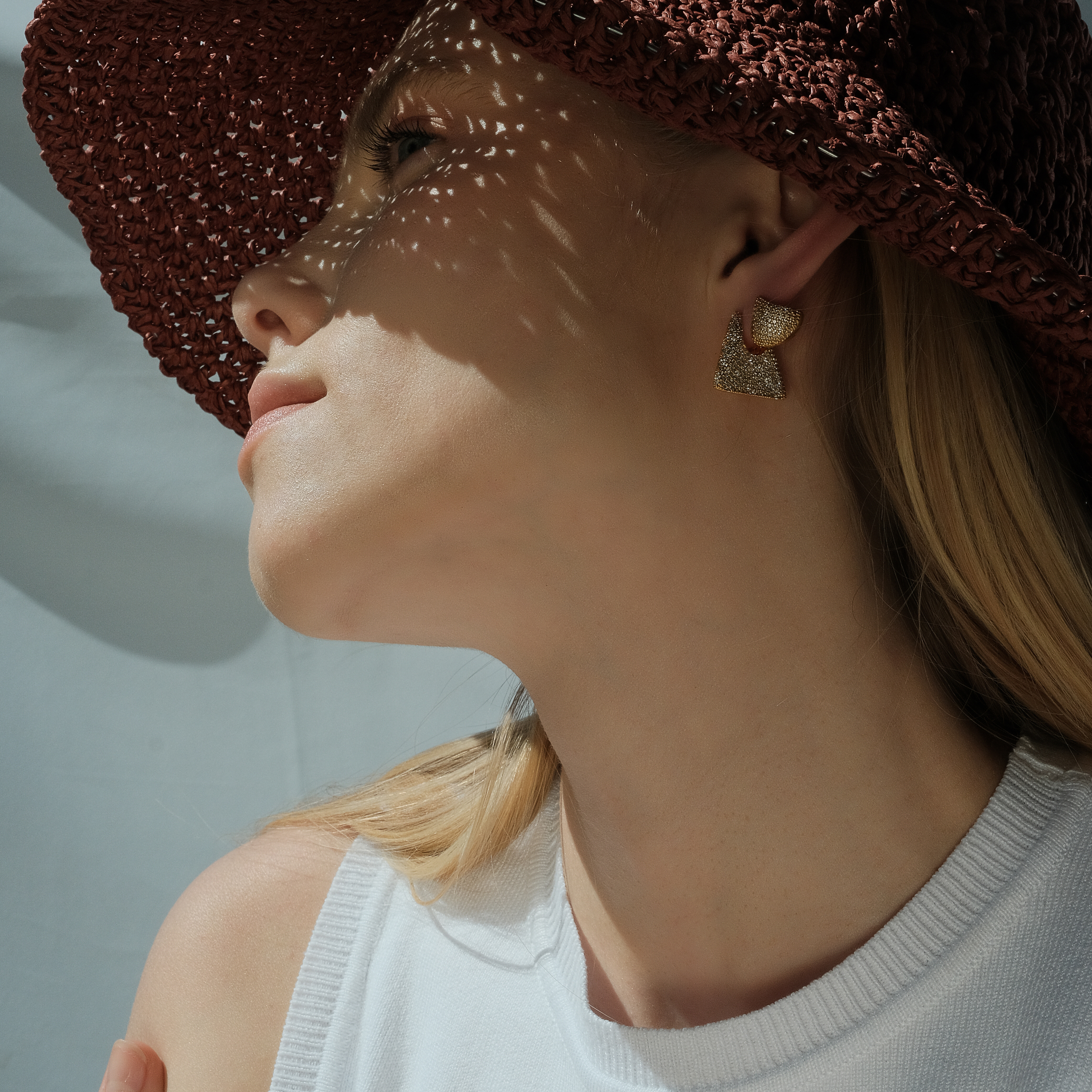 drop earrings with crystals