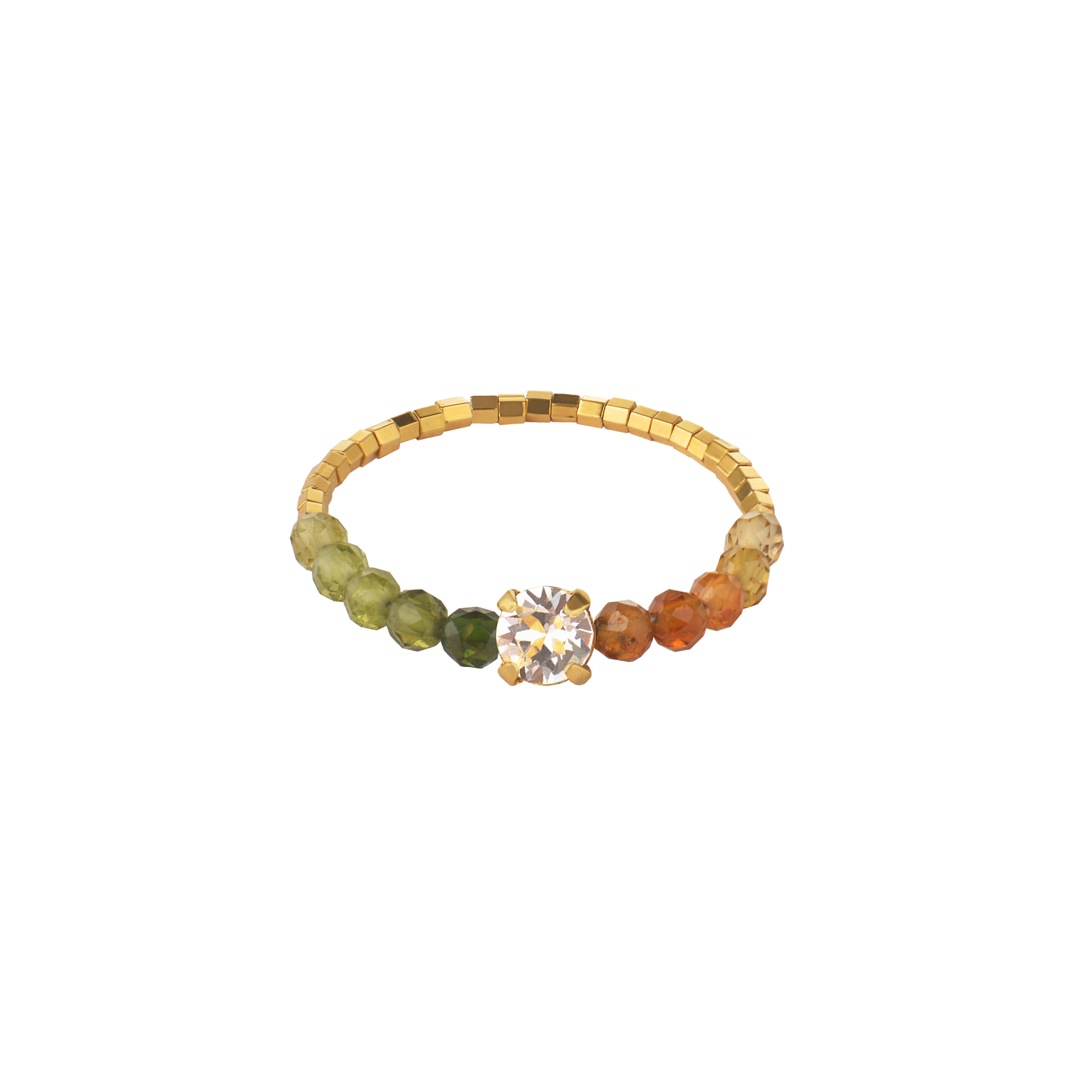 Позолоченное кольцо Turmalin ring с кристаллами Swarovski