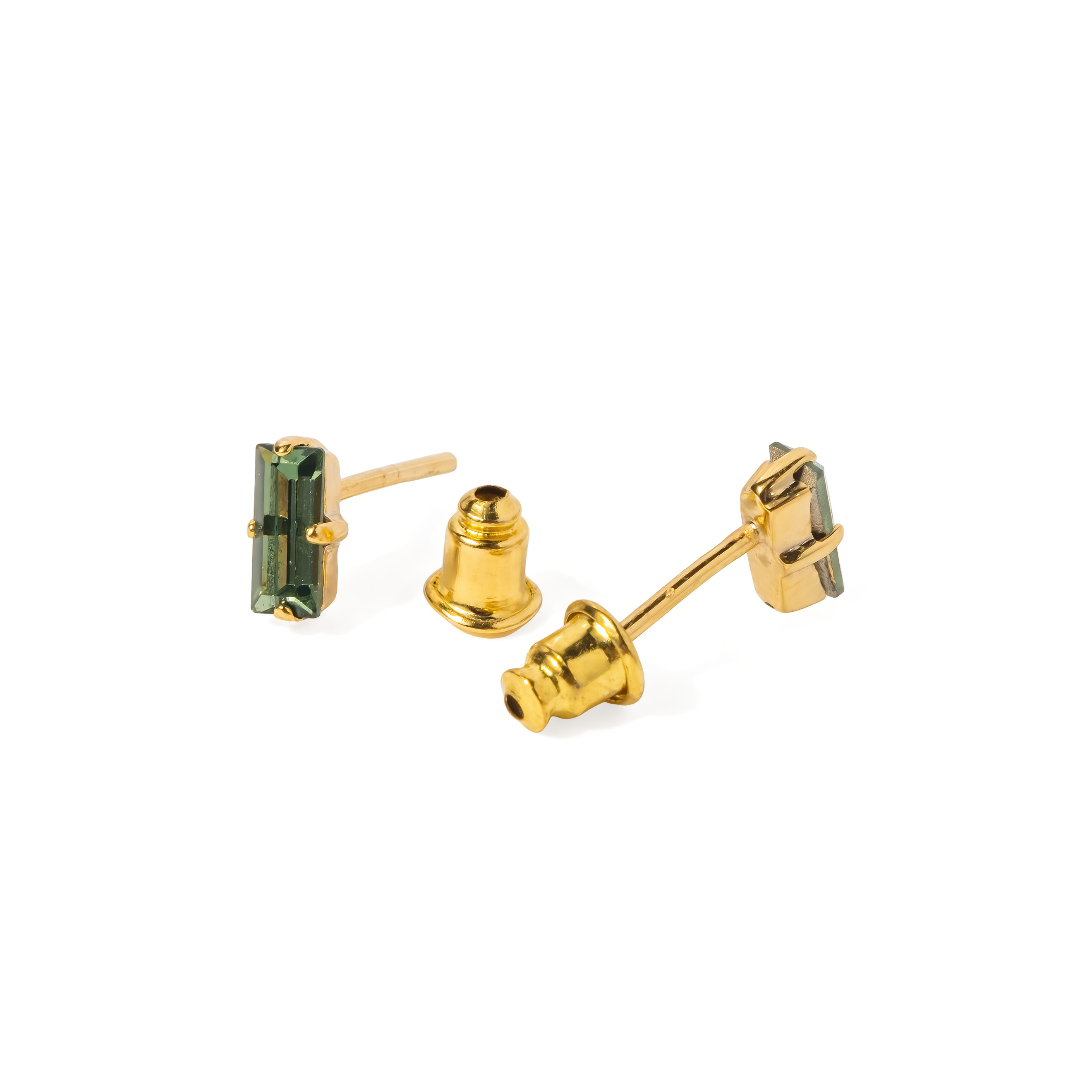 gold-plated mountain earring studs