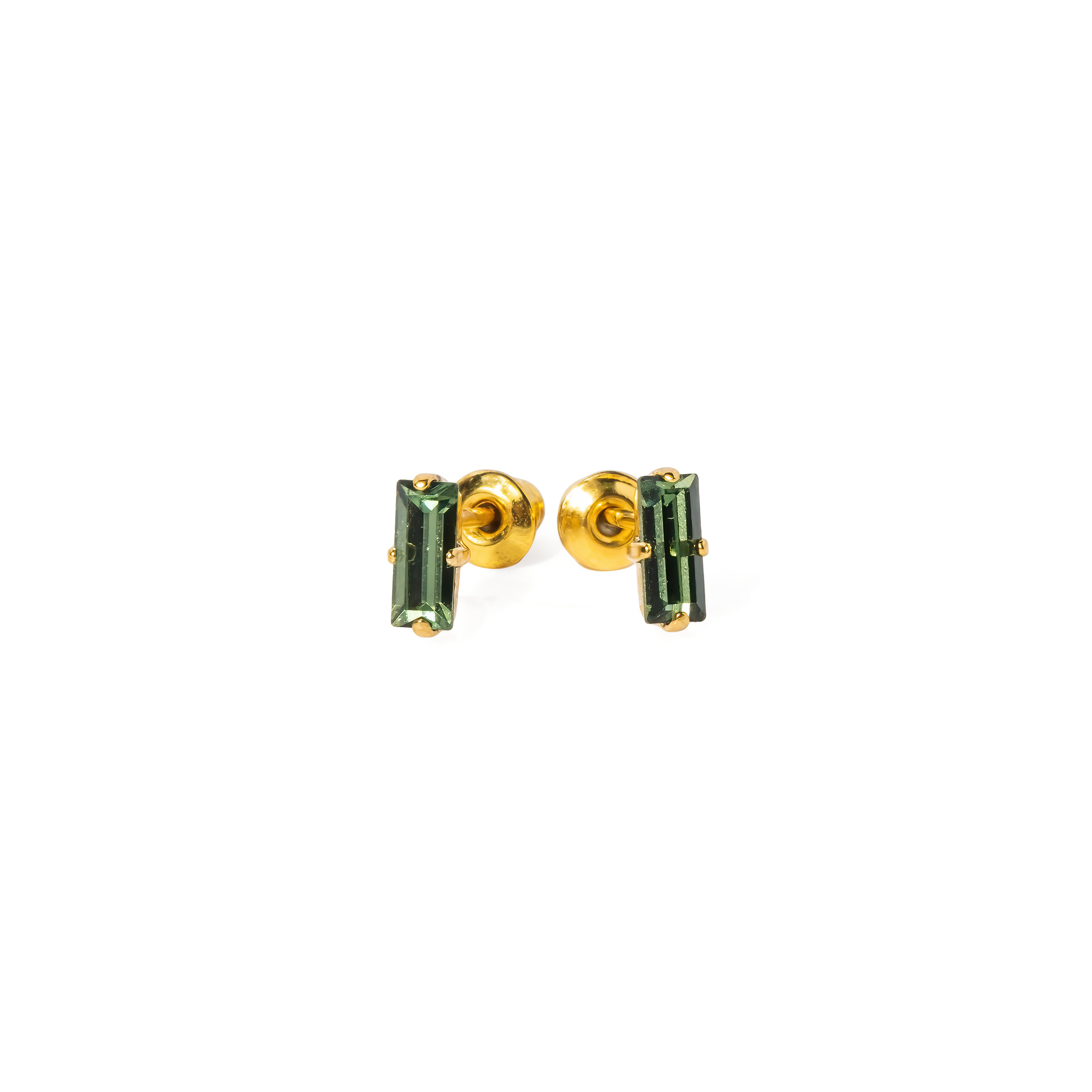 gold-plated mountain earring studs