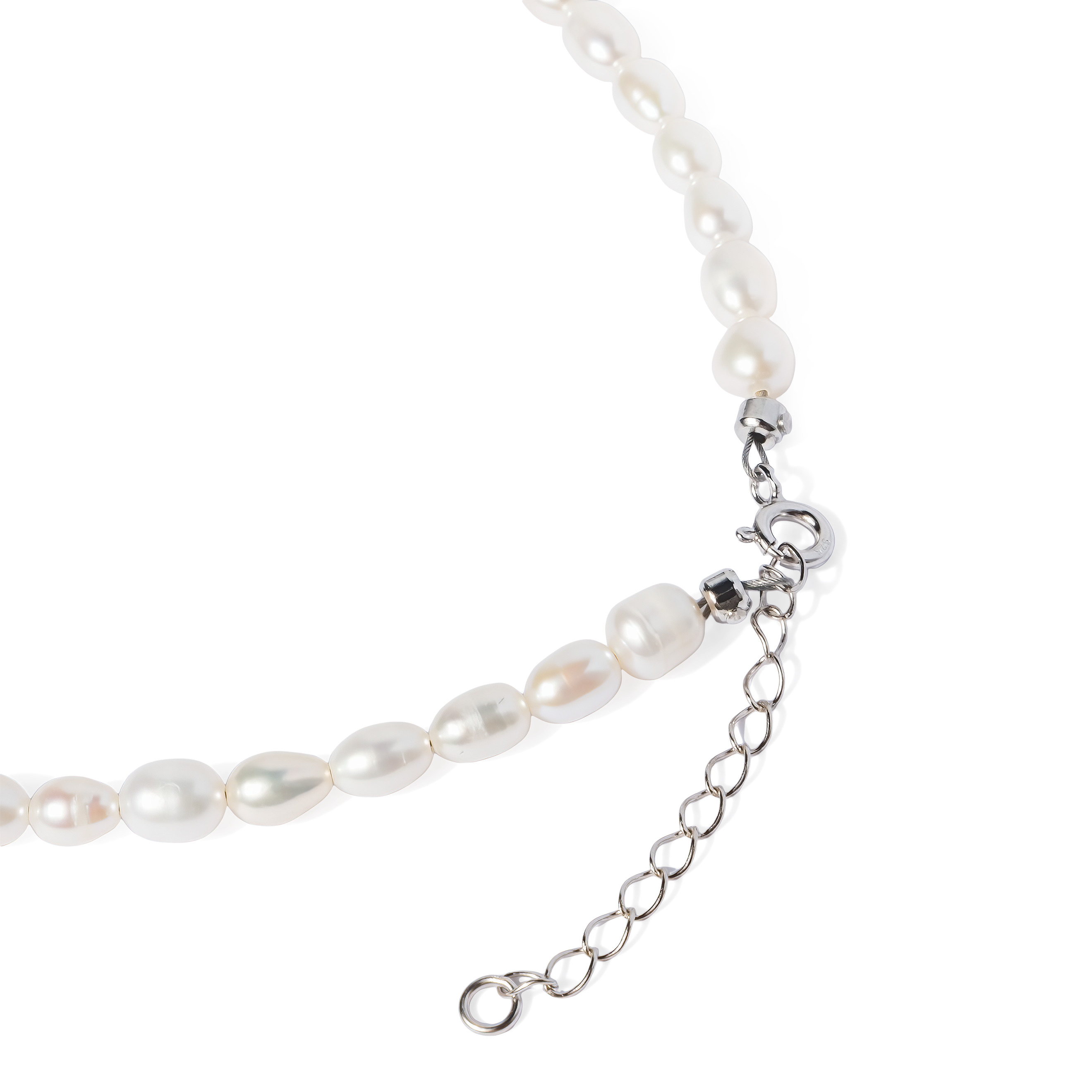 Rainbow necklace with pearls