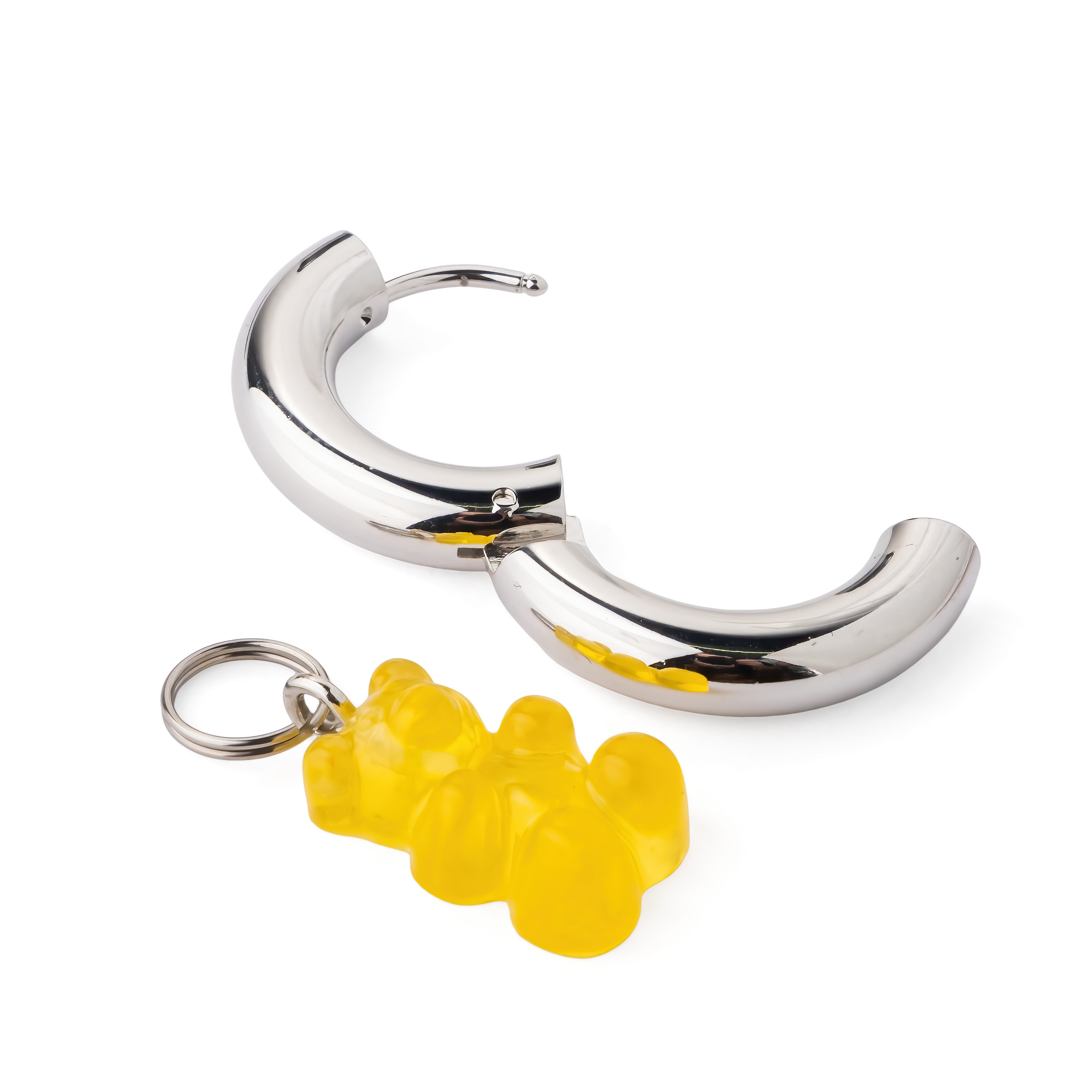 Single earring yellow Gummy bear