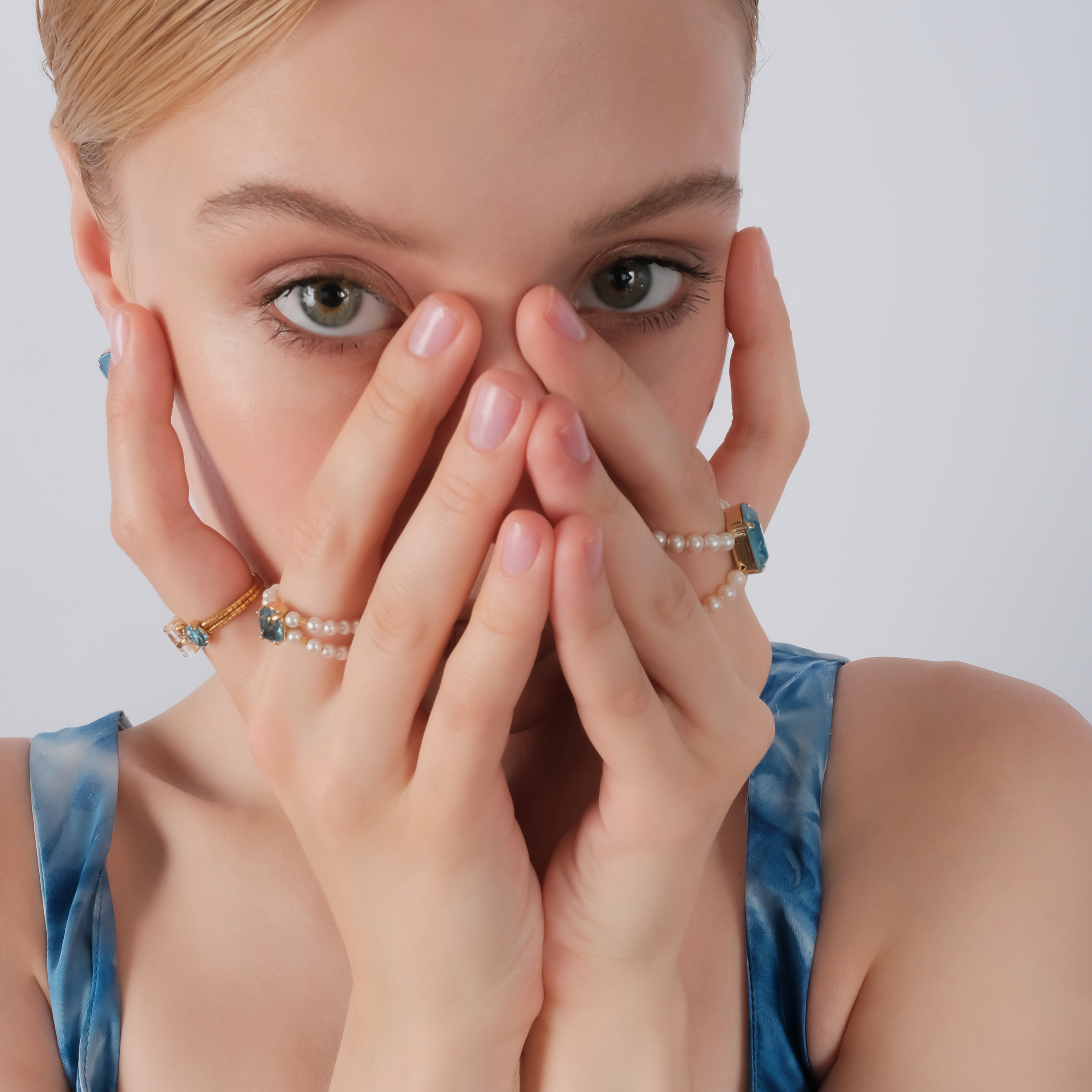 Кольцо SKY ring с жемчугом