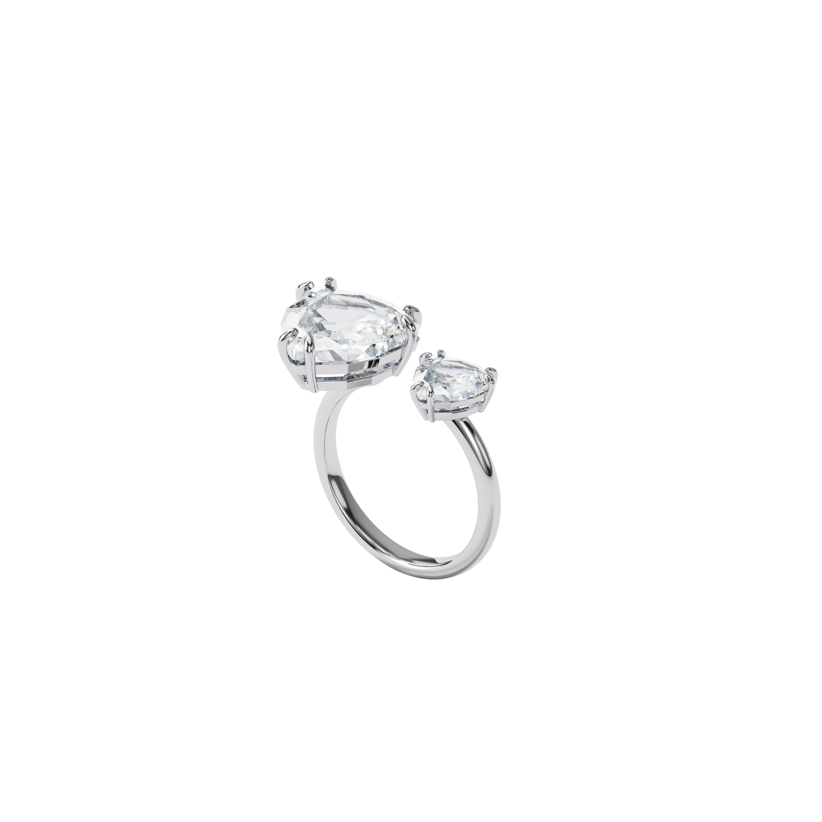 MILLENIA: незамкнутое кольцо с кристаллами Swarovski