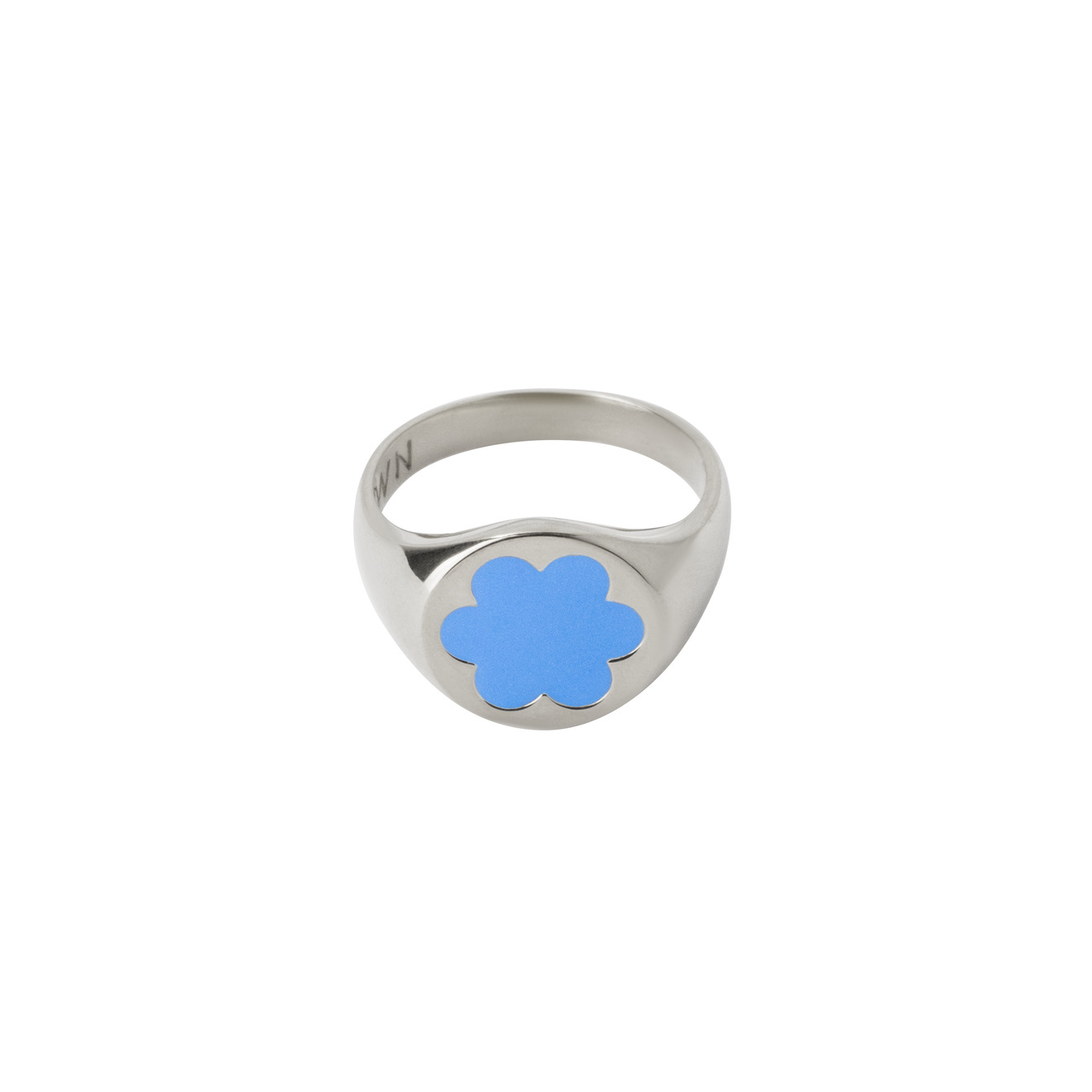 Moonswoon Кольцо-печатка из серебра голубая незабудка moonswoon широкое кольцо из серебра с ониксом