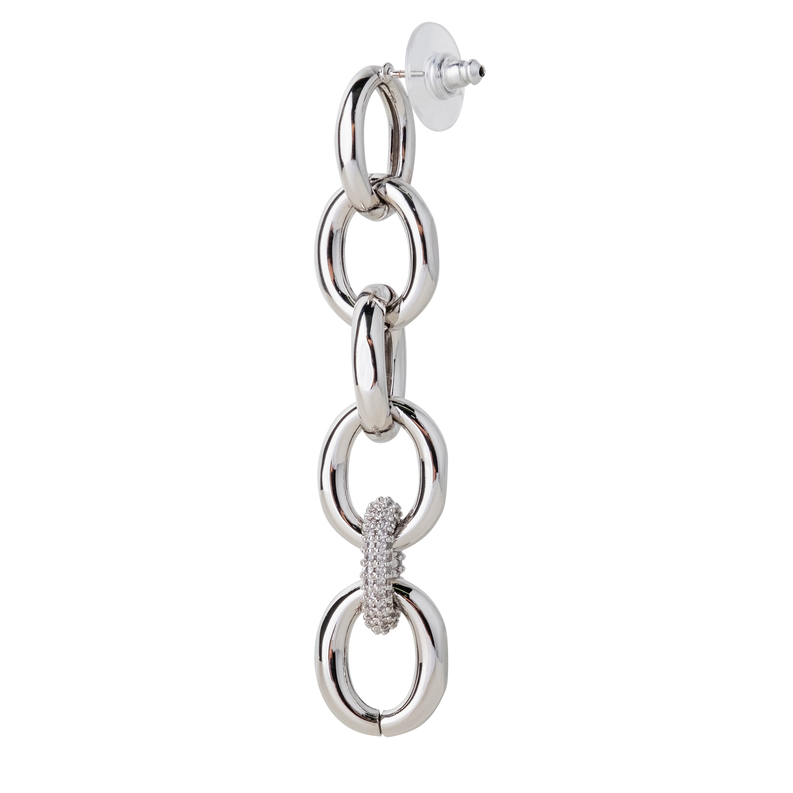 chain earrings with crystals