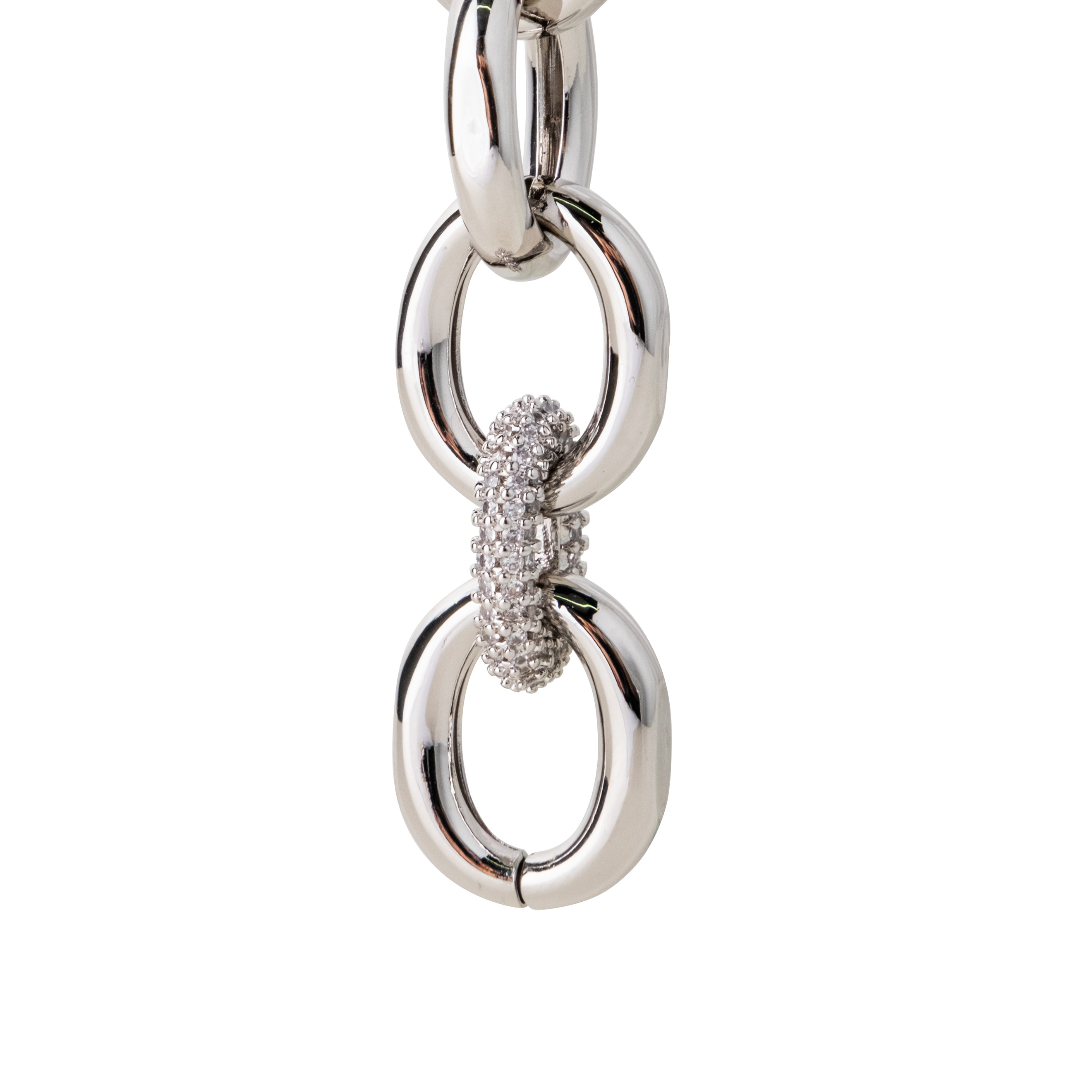 chain earrings with crystals