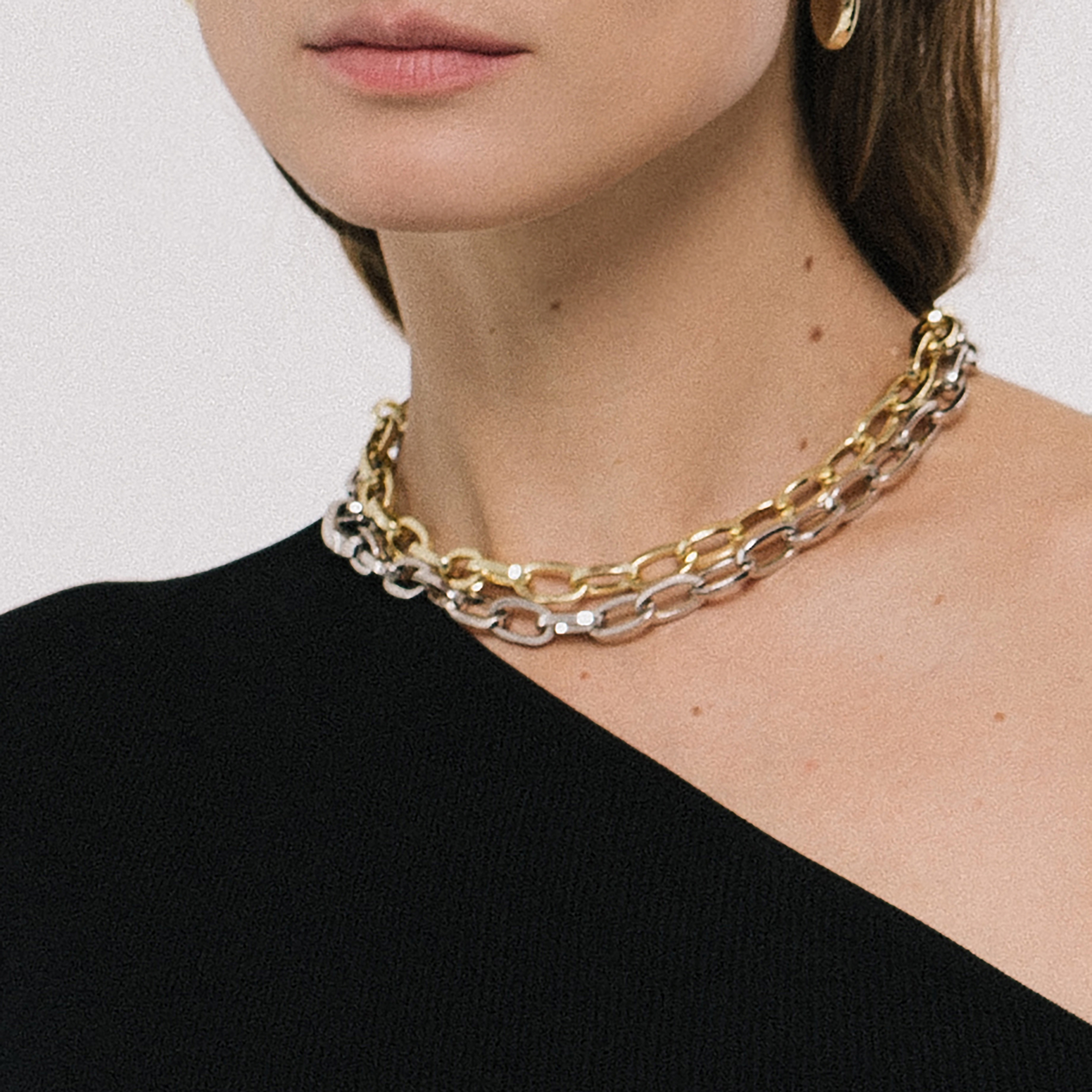 Серебристая цепь Vogue