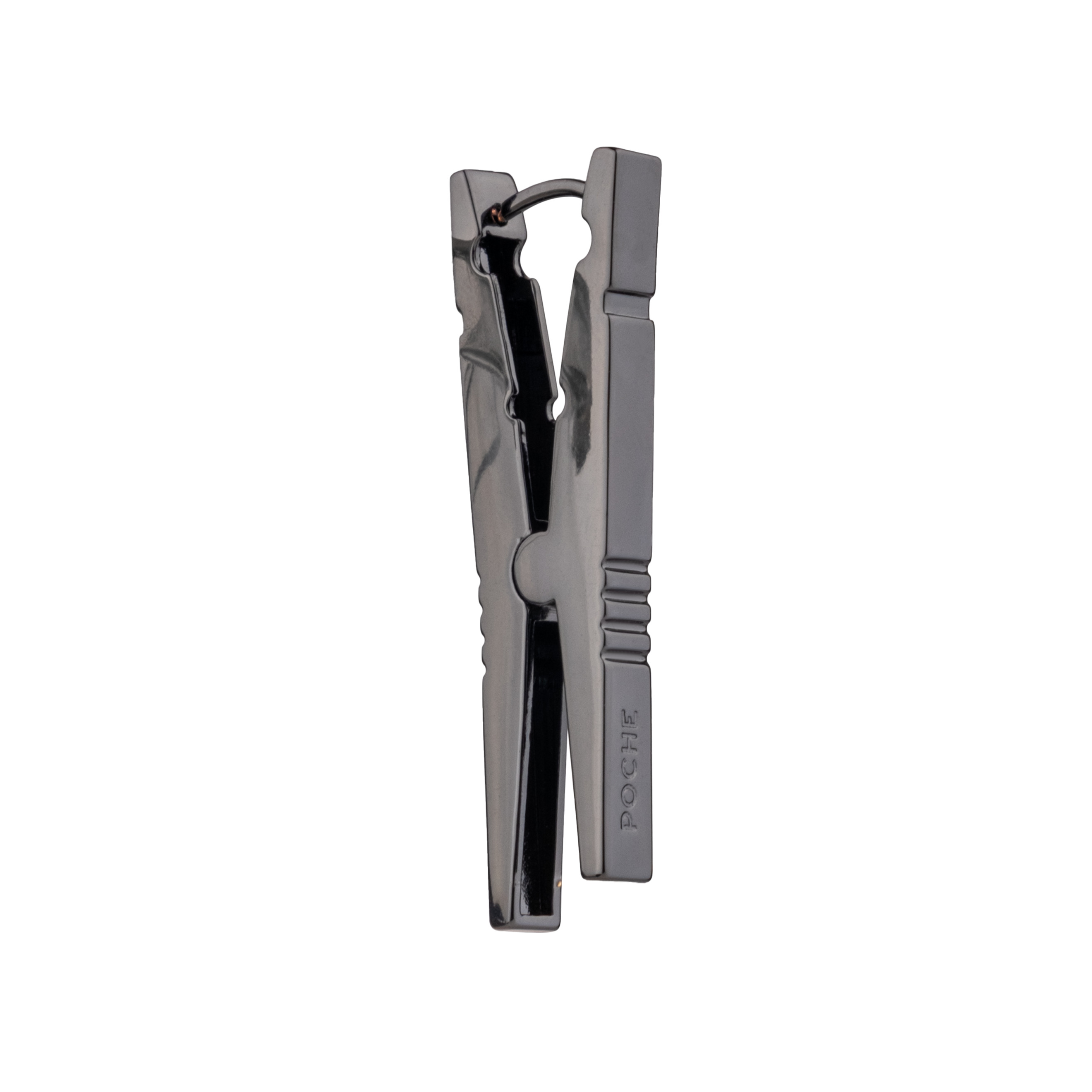 Моносерьга Clothespin с черным родием