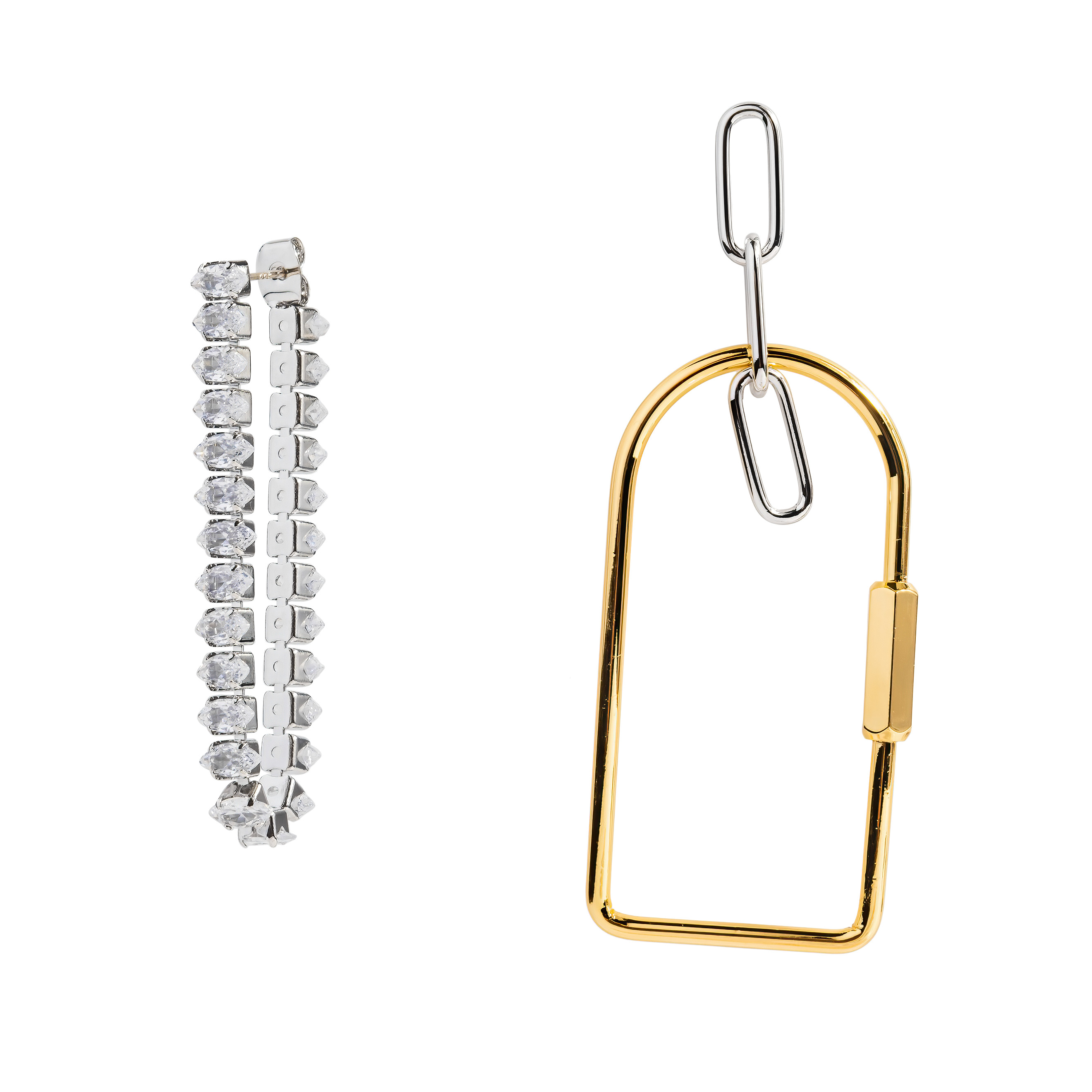 earrings with crystals and a  pendant