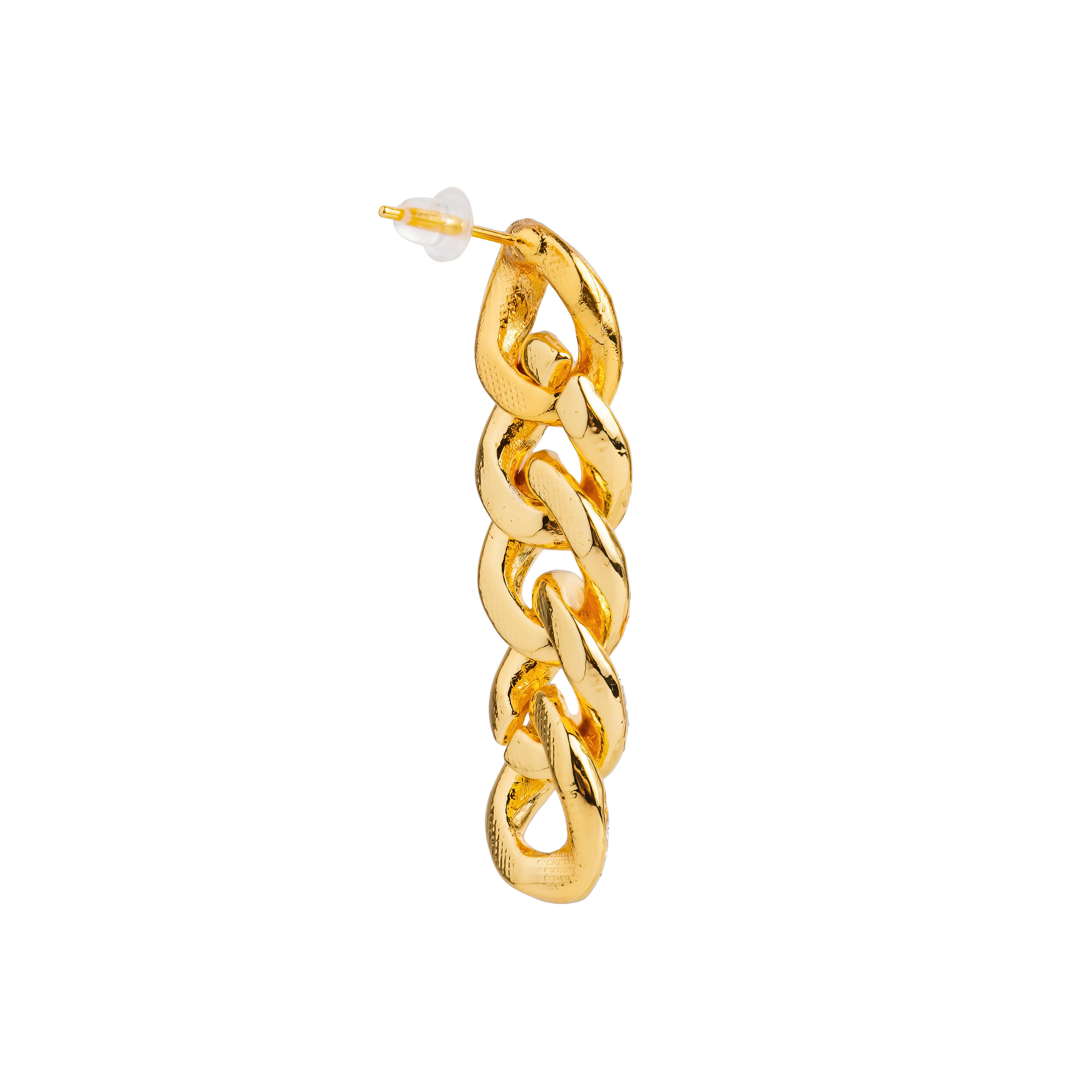 chain earrings with crystals