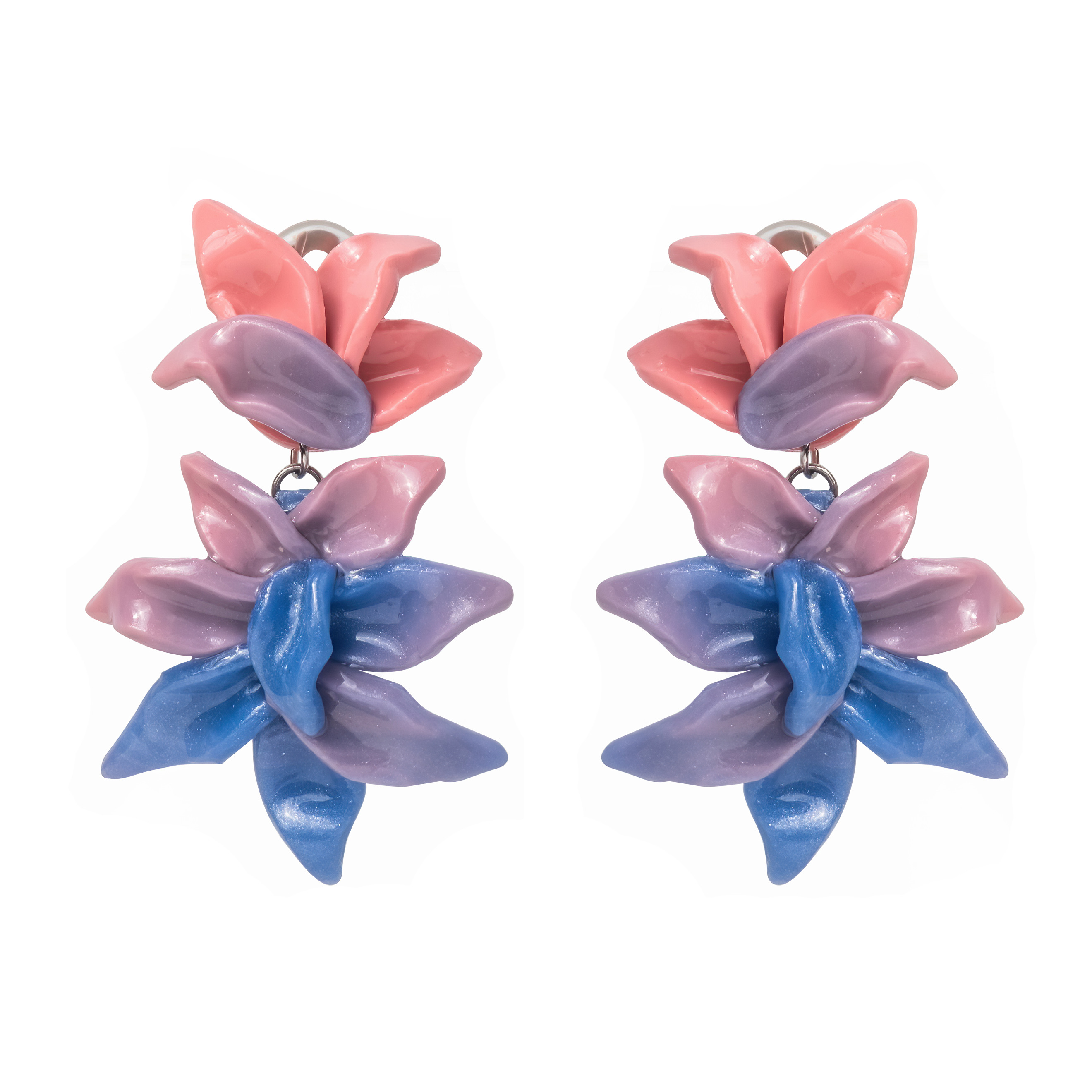 Клипсы Laelia pink из полимерной глины