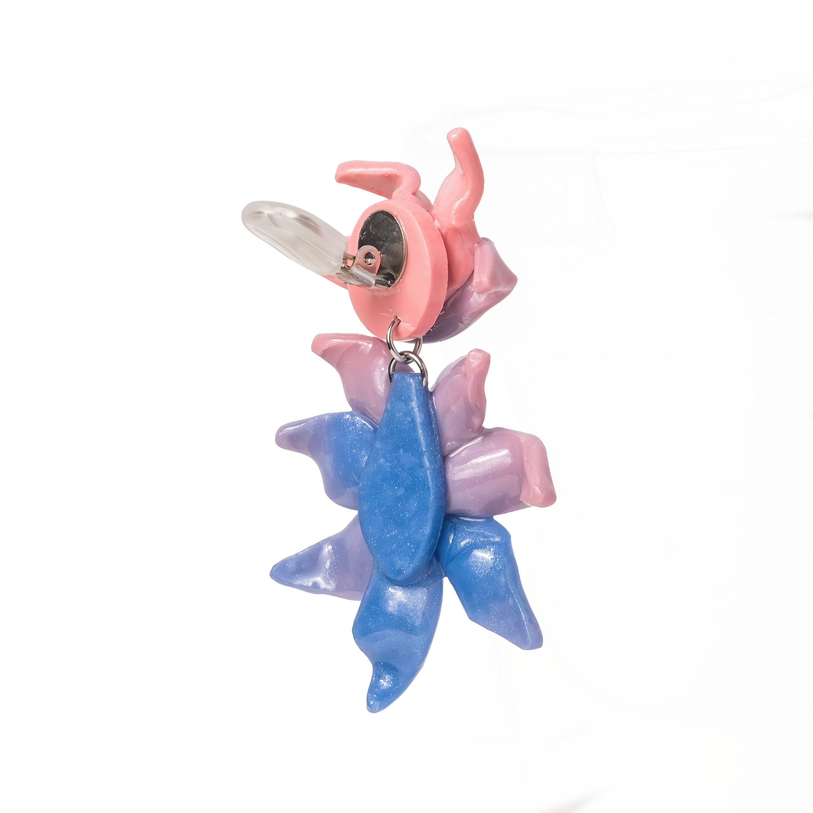 Клипсы Laelia pink из полимерной глины