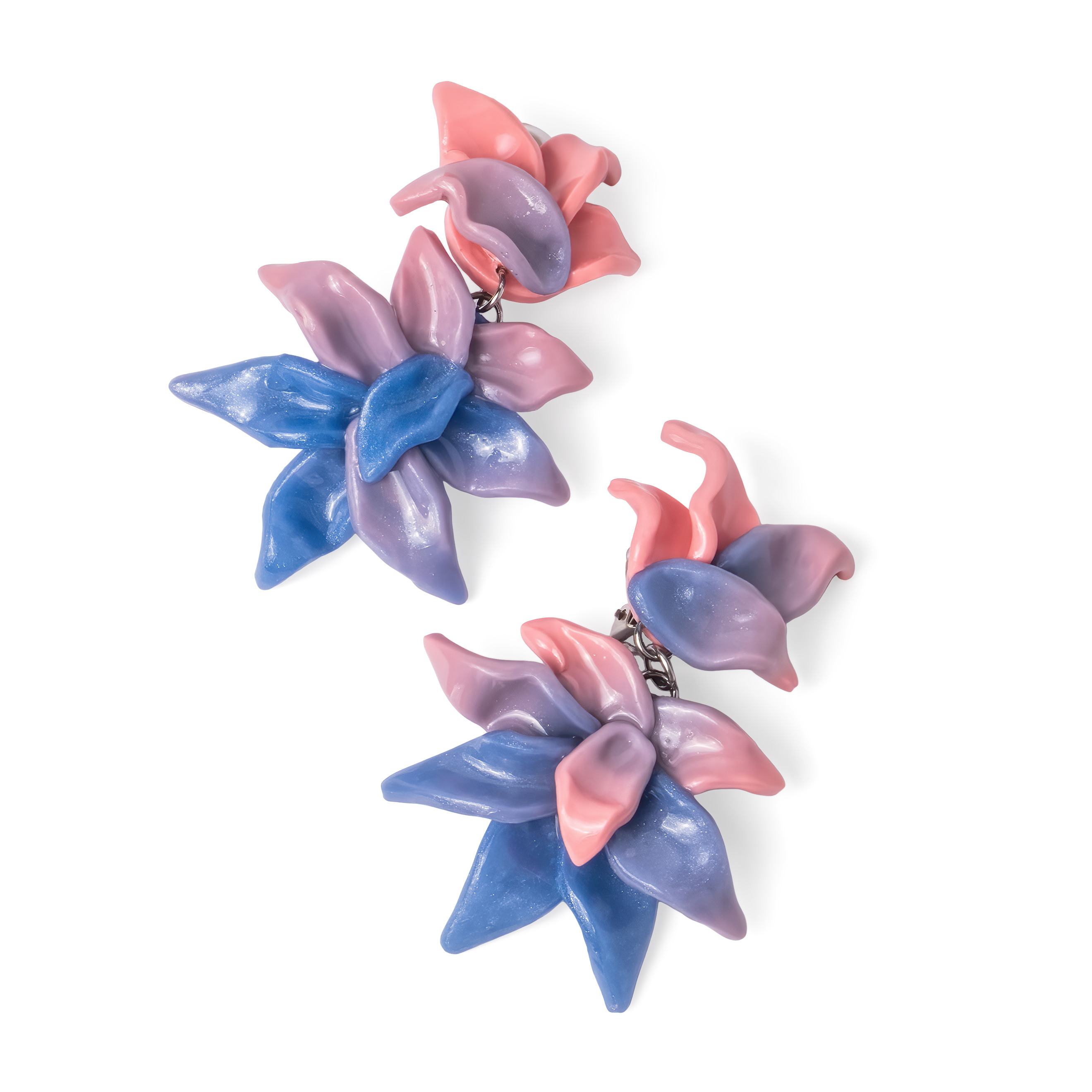 Клипсы Laelia pink из полимерной глины