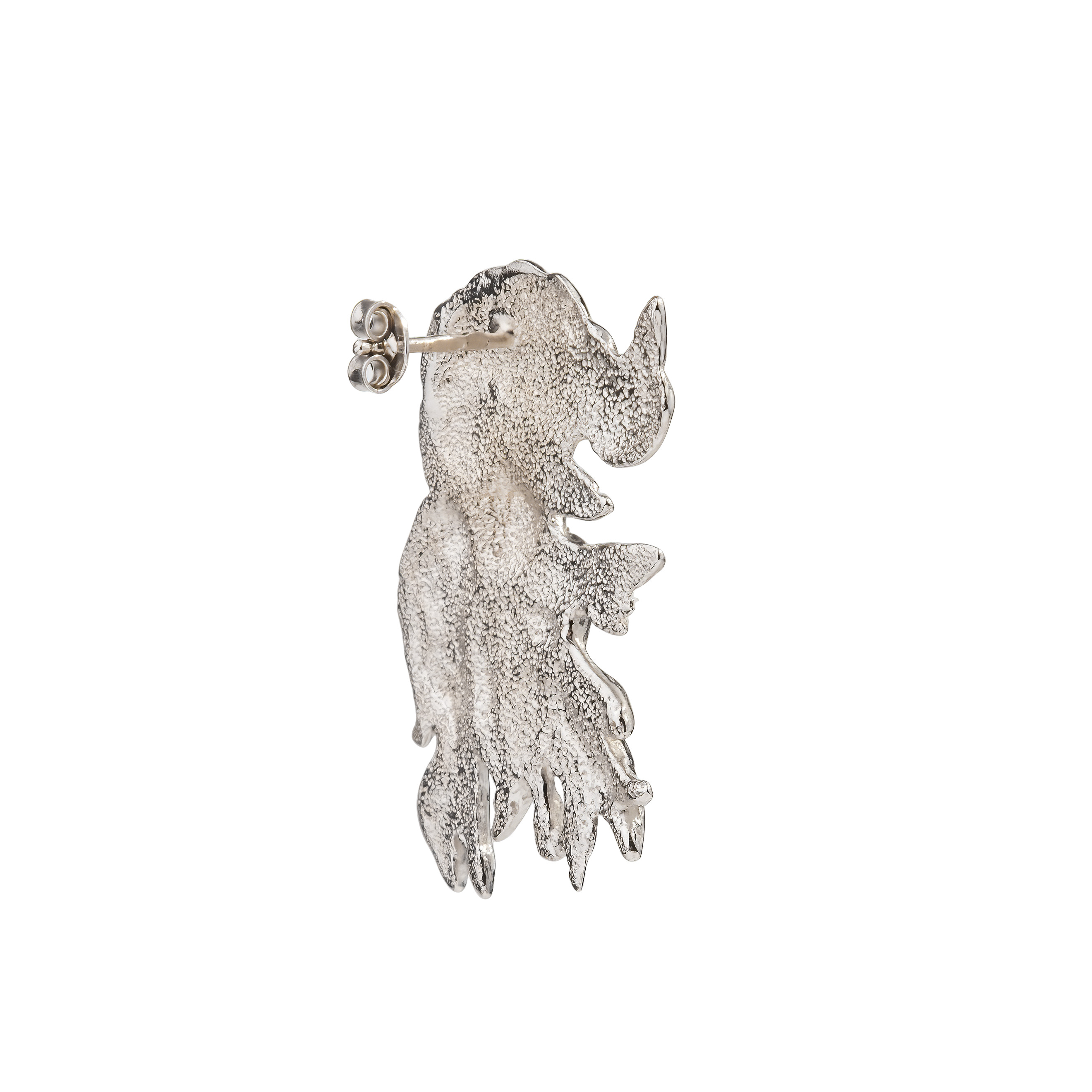 Bird earrings made of silver