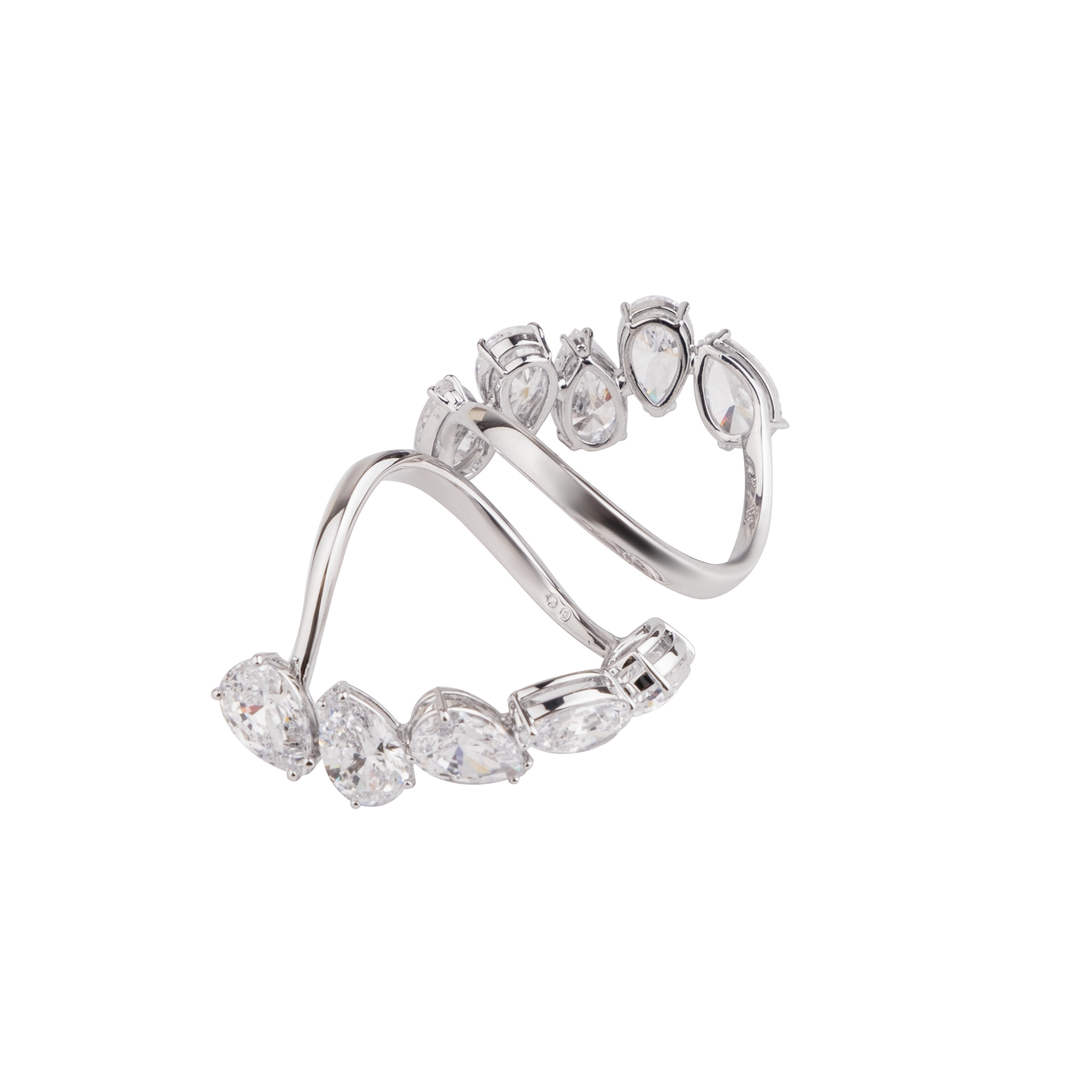 MILLENIA: сет колец с кристаллами Swarovski