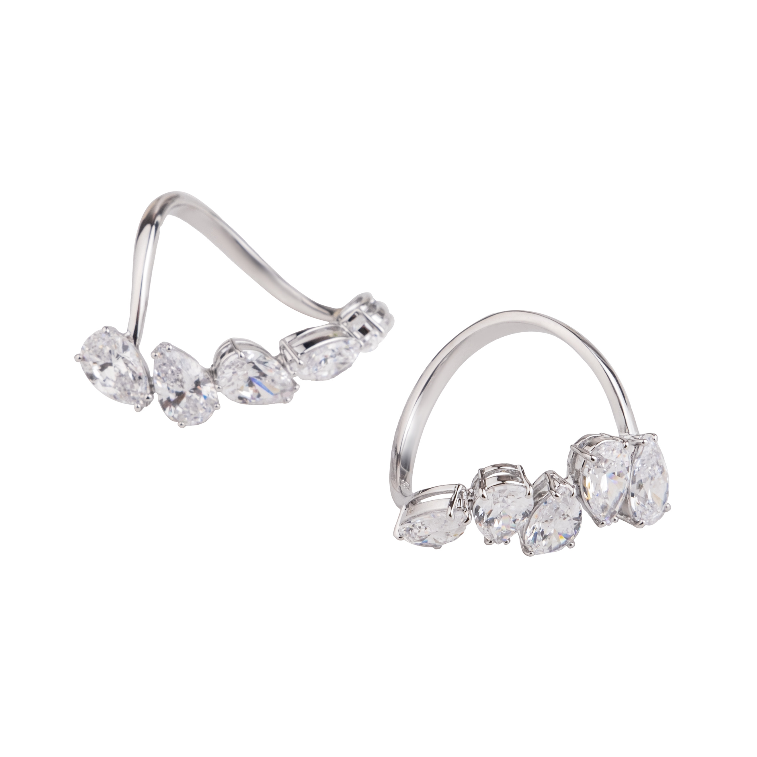 MILLENIA: сет колец с кристаллами Swarovski