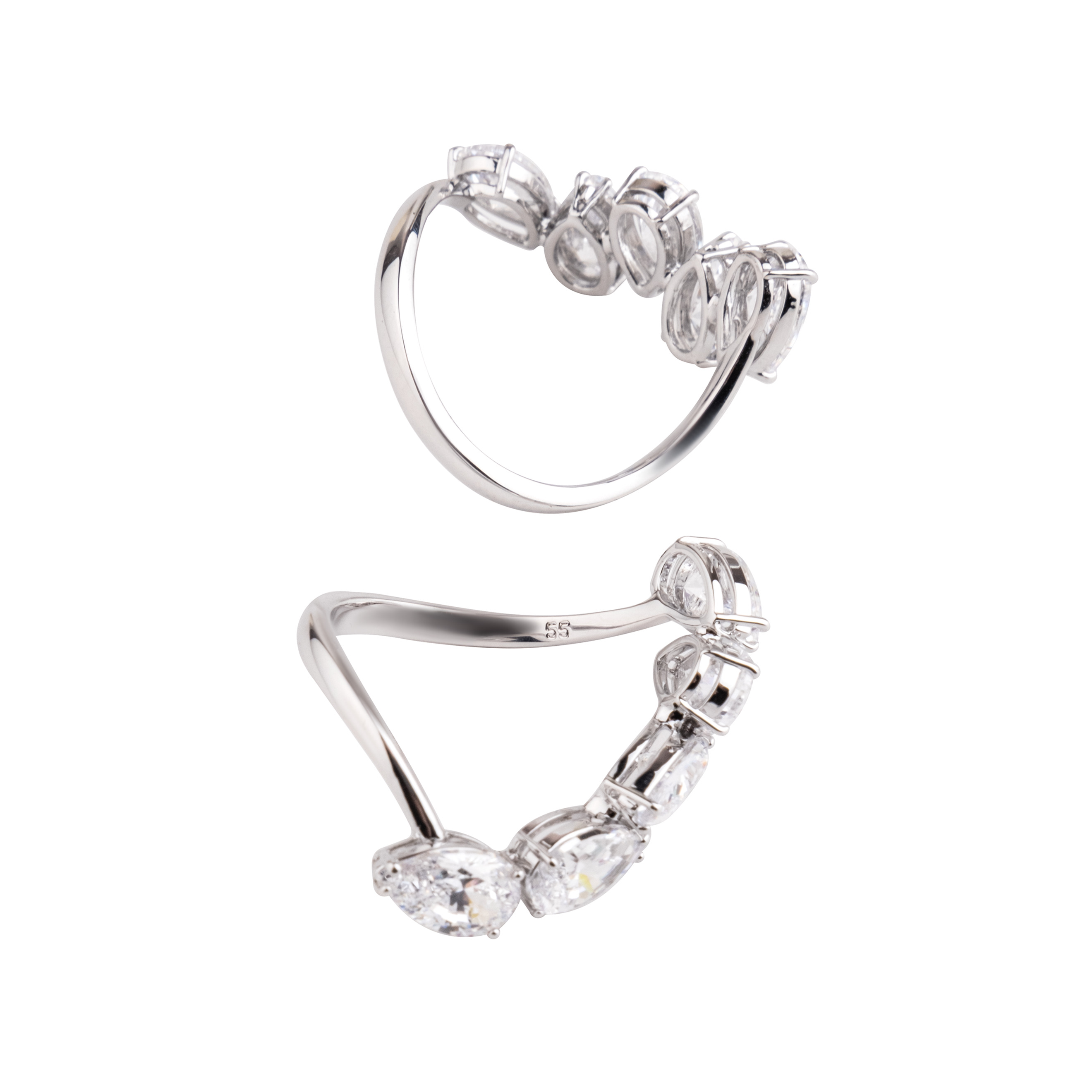 MILLENIA: сет колец с кристаллами Swarovski