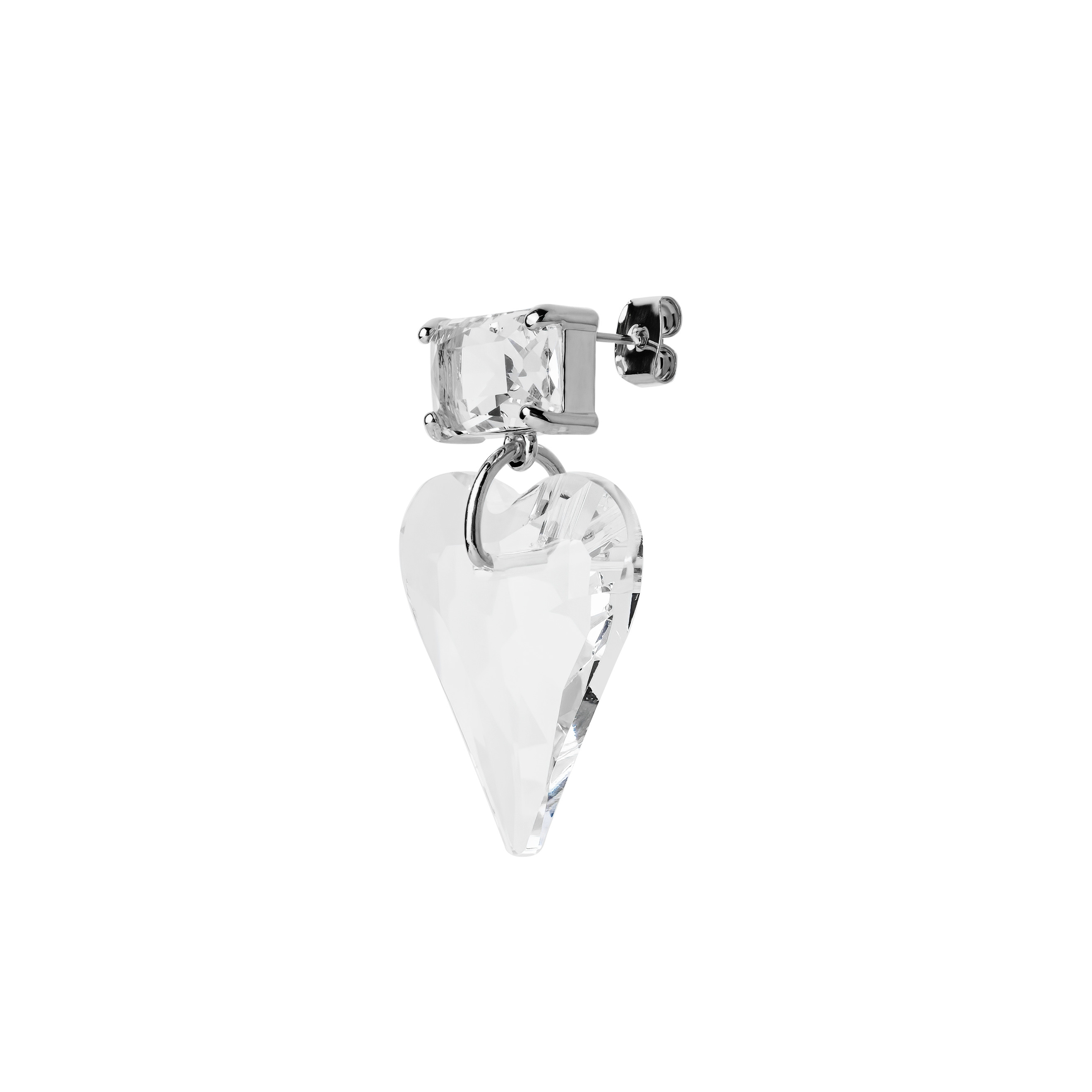 earrings with crystal hearts
