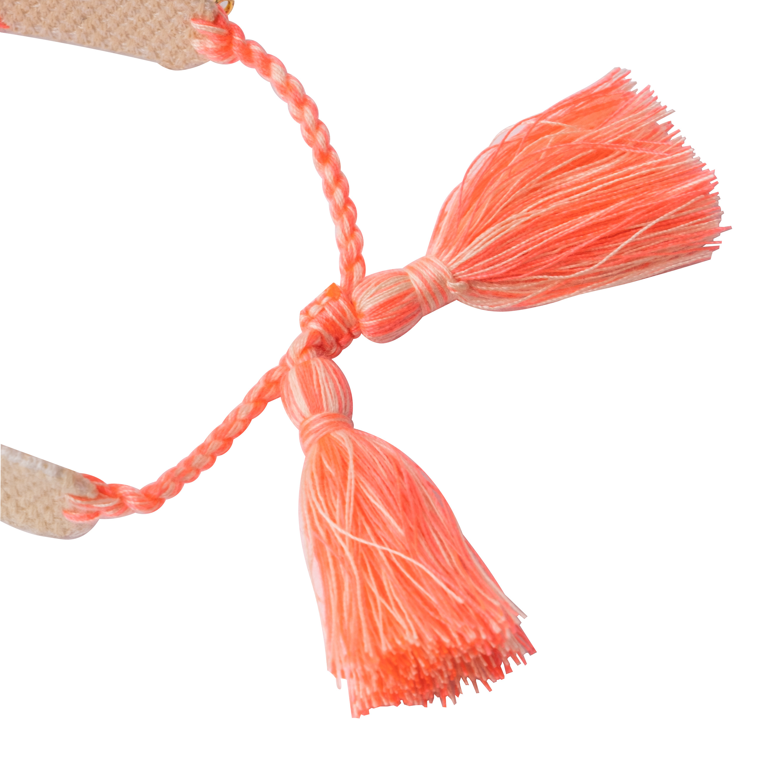 Браслет из текстиля с кисточками KILIM PINK