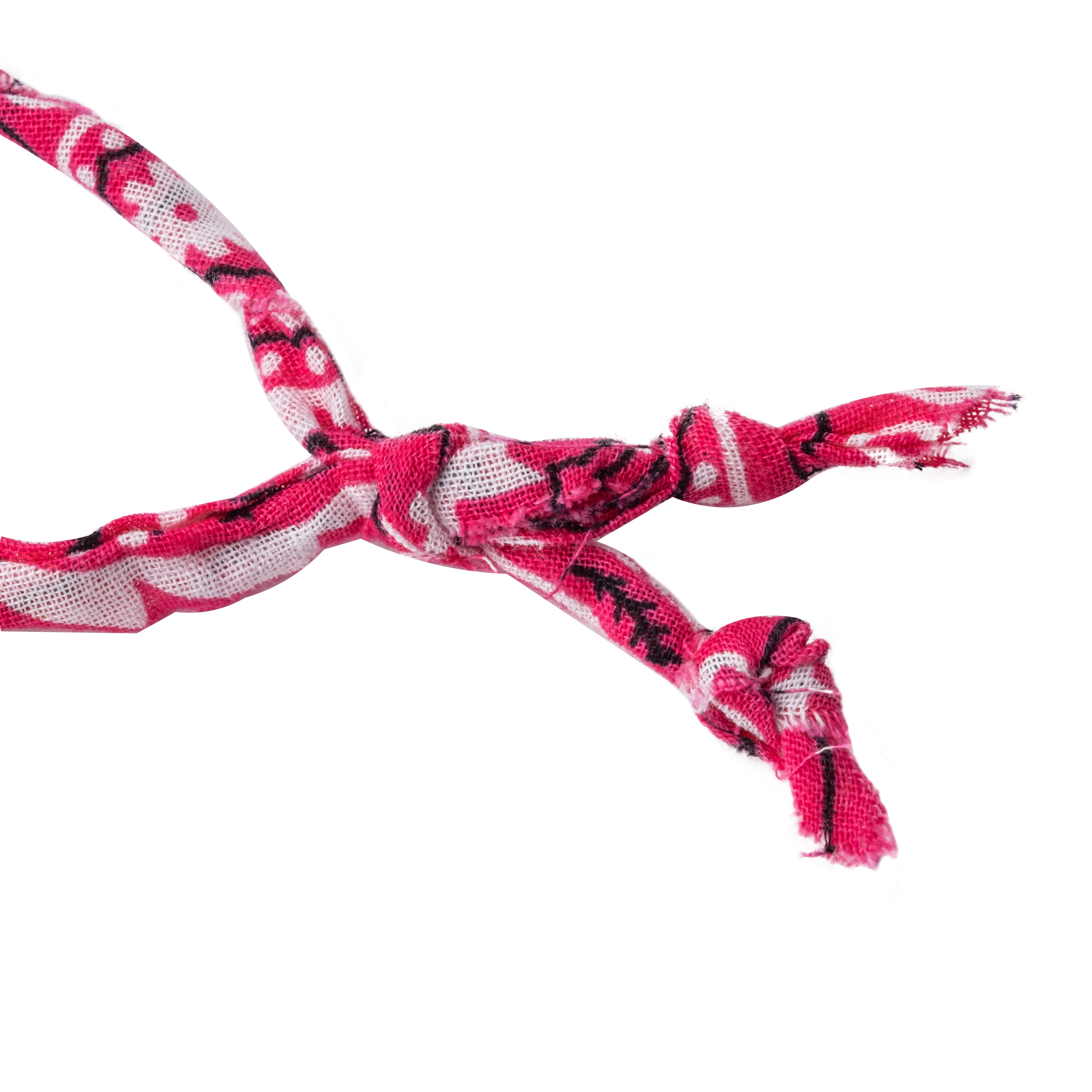 Браслет цвета фуксия из текстиля с пластиковыми вставками с буквами BANDANA FREEDOM